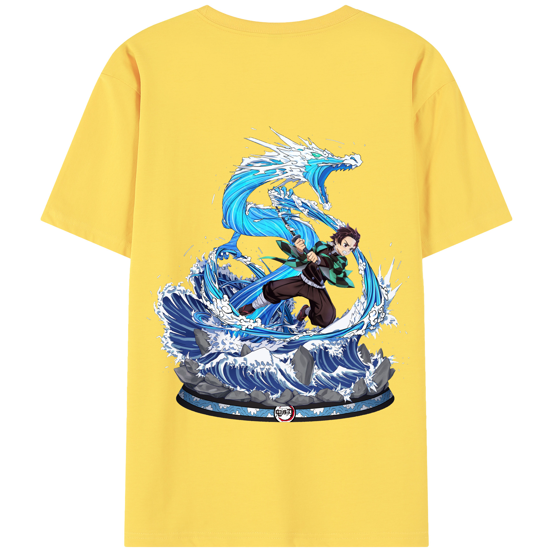 （画像用） 鬼滅の刃 竈門 炭治郎／かまど たんじろう Kamado Tanjirou 綿100％半袖Tシャツ（背面プリント）