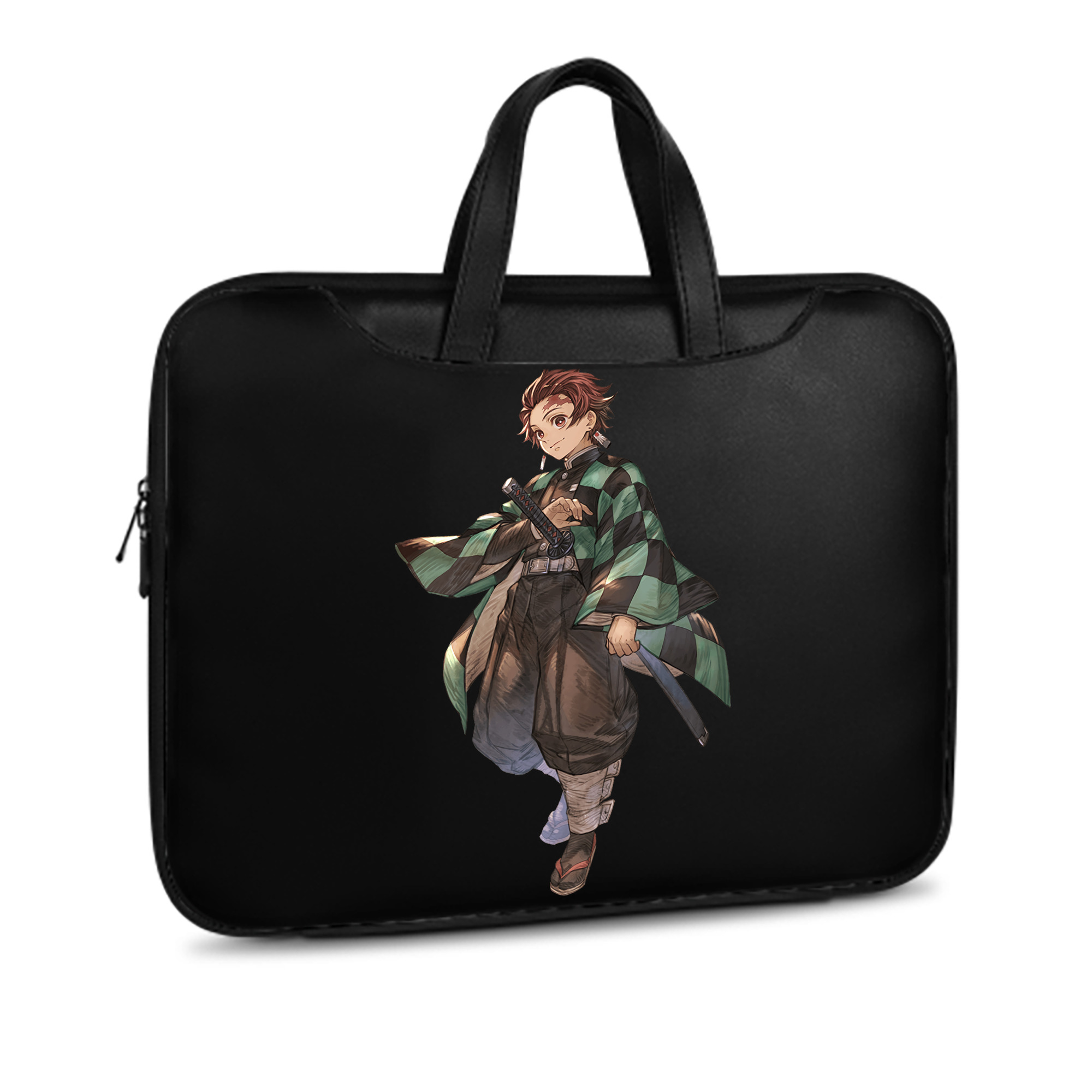 （画像用） 鬼滅の刃 竈門 炭治郎／かまど たんじろう Kamado Tanjirou レザーラップトップバッグ　ノートパソコンケース
