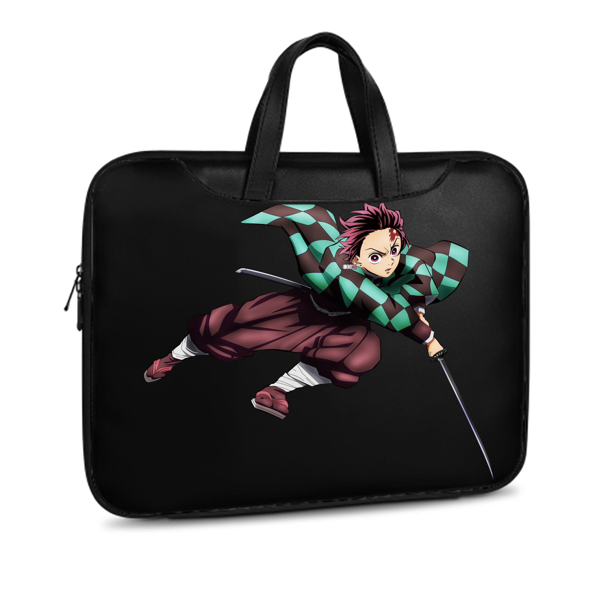 （画像用） 鬼滅の刃 竈門 炭治郎／かまど たんじろう Kamado Tanjirou レザーラップトップバッグ　ノートパソコンケース