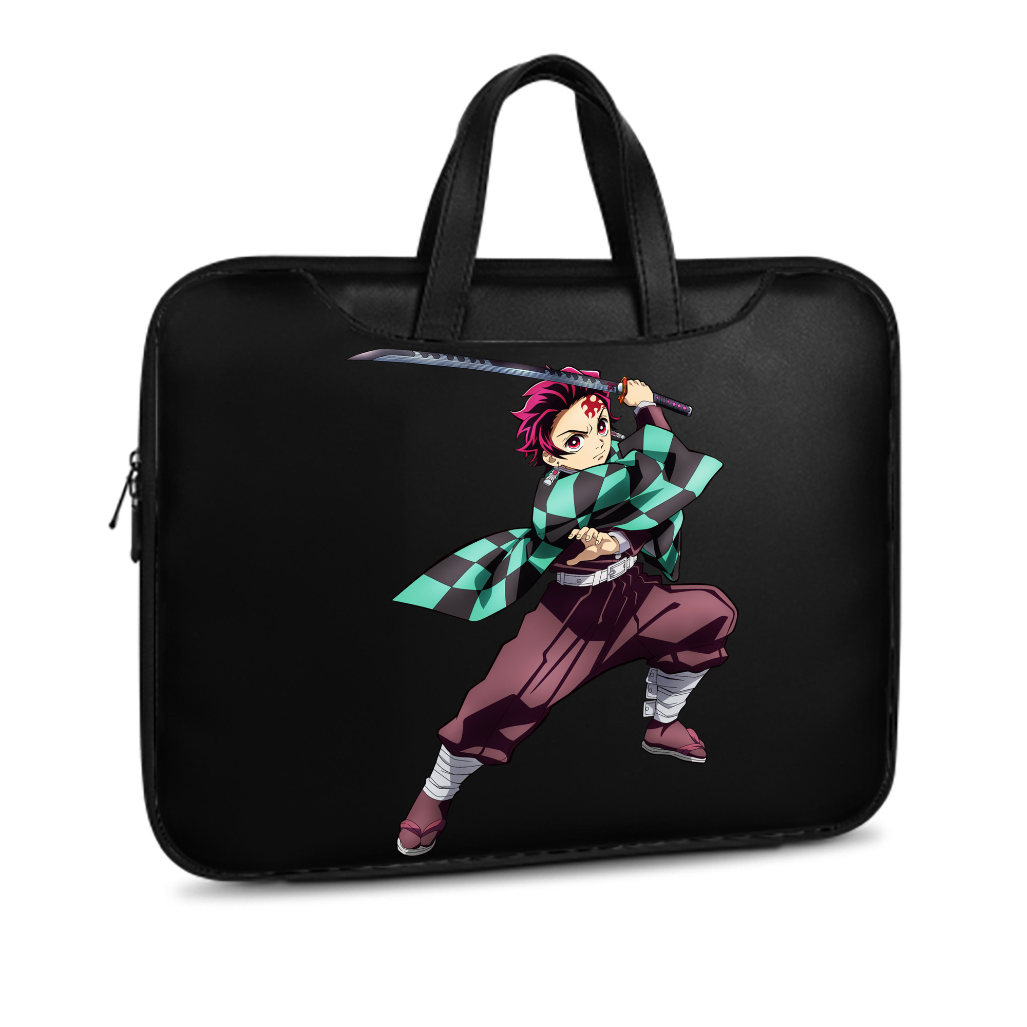 （画像用） 鬼滅の刃 竈門 炭治郎／かまど たんじろう Kamado Tanjirou レザーラップトップバッグ　ノートパソコンケース