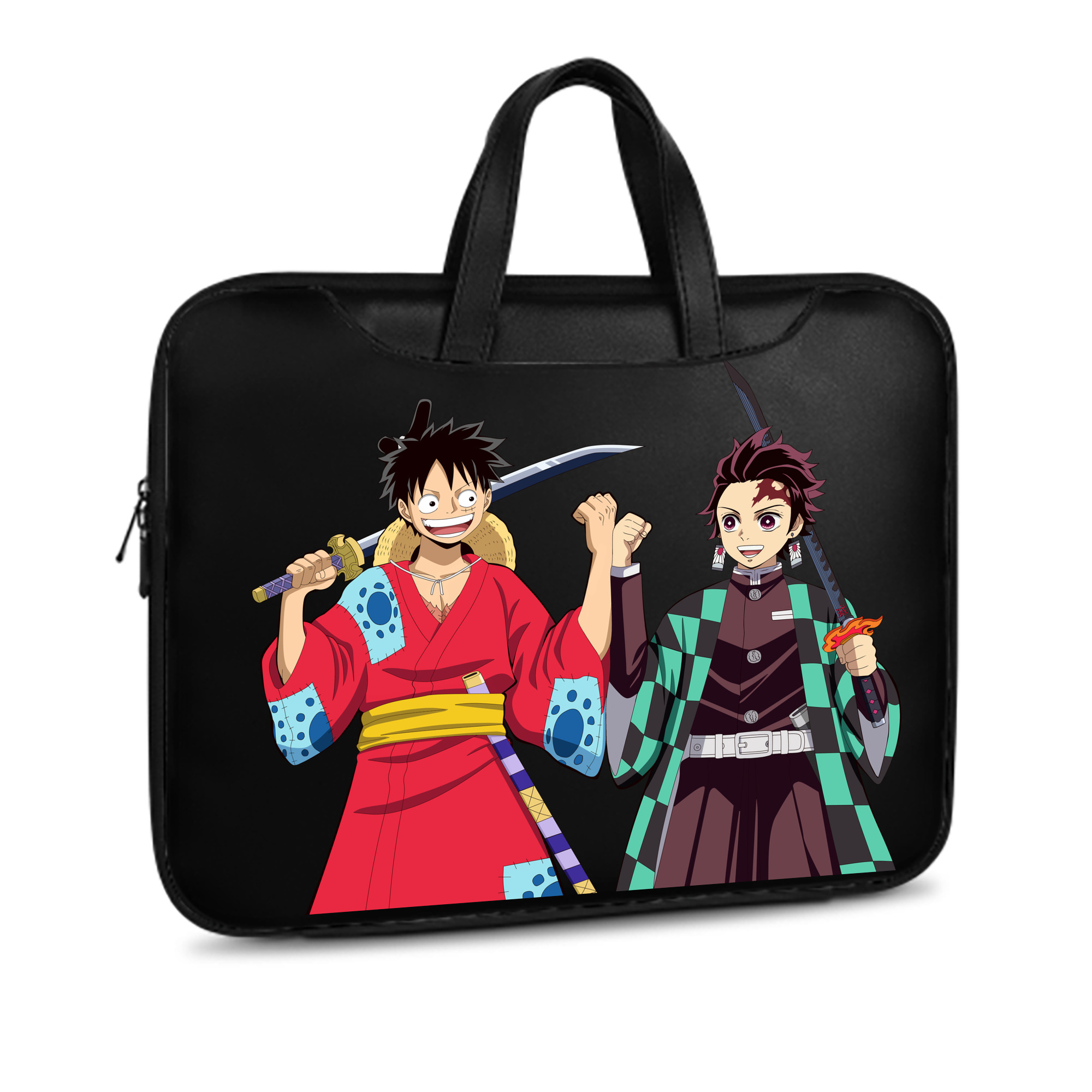 （画像用） 鬼滅の刃 竈門 炭治郎／かまど たんじろう Kamado Tanjirou レザーラップトップバッグ　ノートパソコンケース