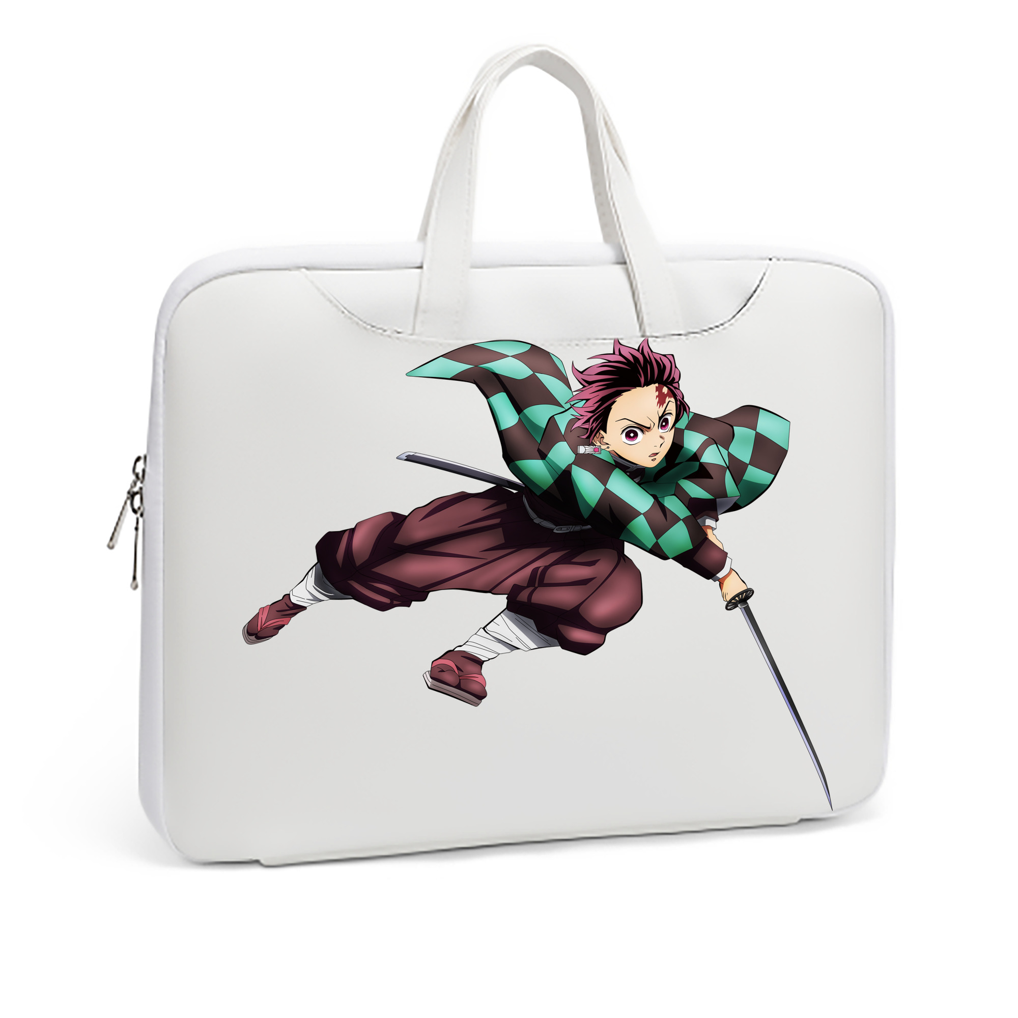 （画像用） 鬼滅の刃 竈門 炭治郎／かまど たんじろう Kamado Tanjirou レザーラップトップバッグ　ノートパソコンケース
