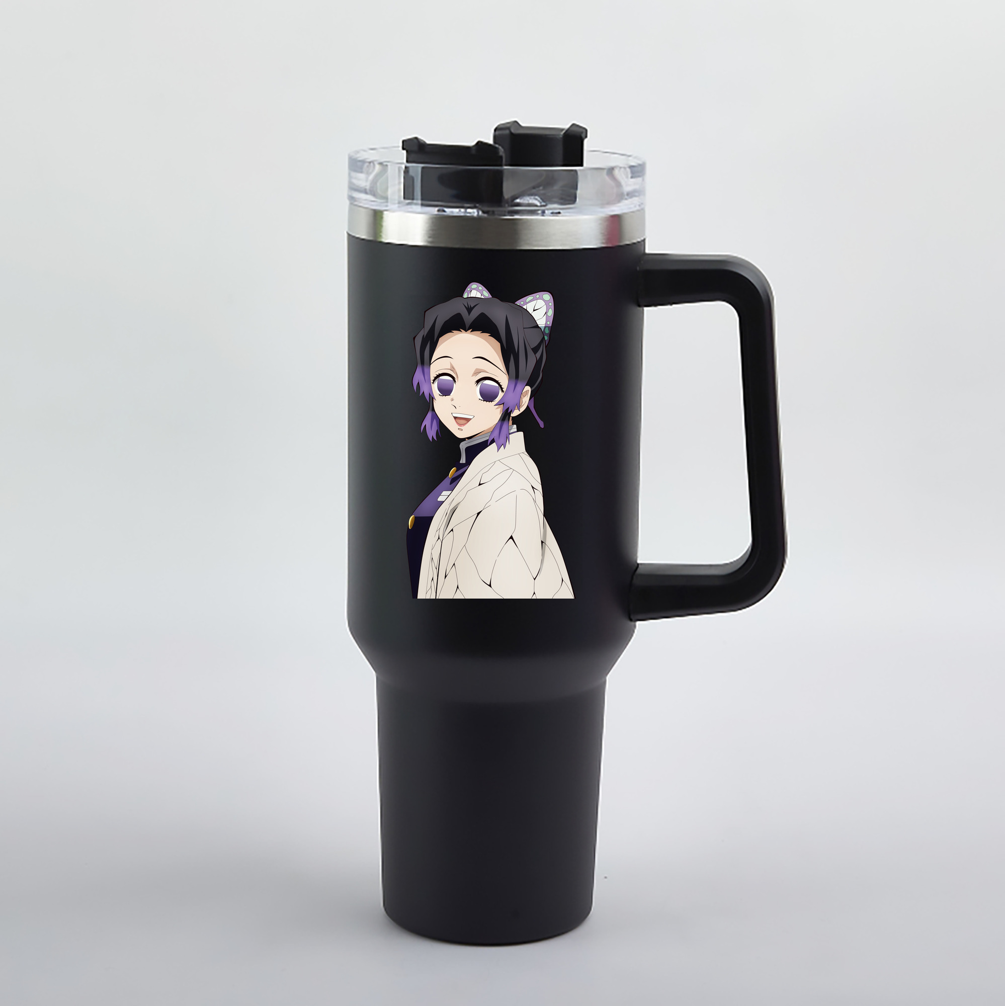 （画像用） 鬼滅の刃（きめつのやいば）蟲柱-胡蝶 しのぶ／こちょう しのぶ Kochou Shinobu 1200mL車用タンブラー（カラープリント）