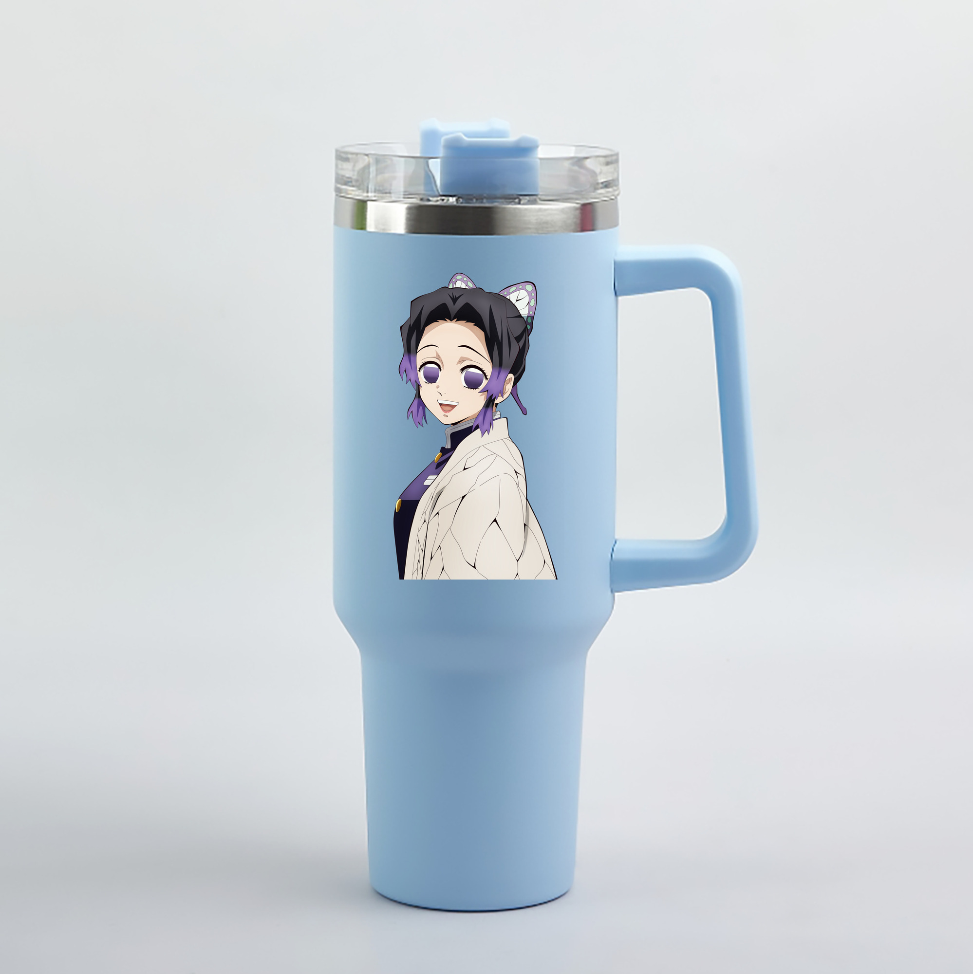 （画像用） 鬼滅の刃（きめつのやいば）蟲柱-胡蝶 しのぶ／こちょう しのぶ Kochou Shinobu 1200mL車用タンブラー（カラープリント）