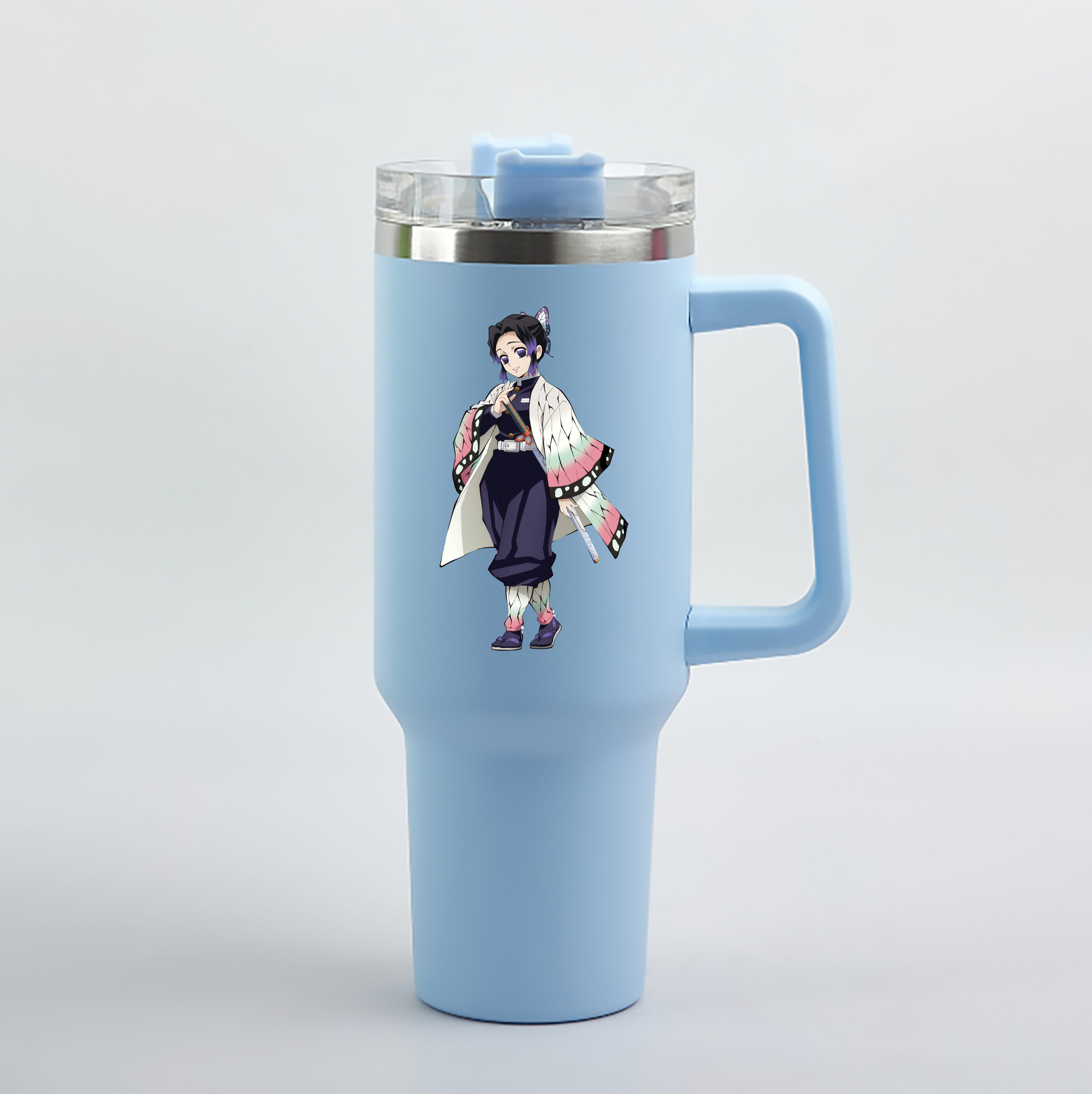（画像用） 鬼滅の刃（きめつのやいば）蟲柱-胡蝶 しのぶ／こちょう しのぶ Kochou Shinobu 1200mL車用タンブラー（カラープリント）