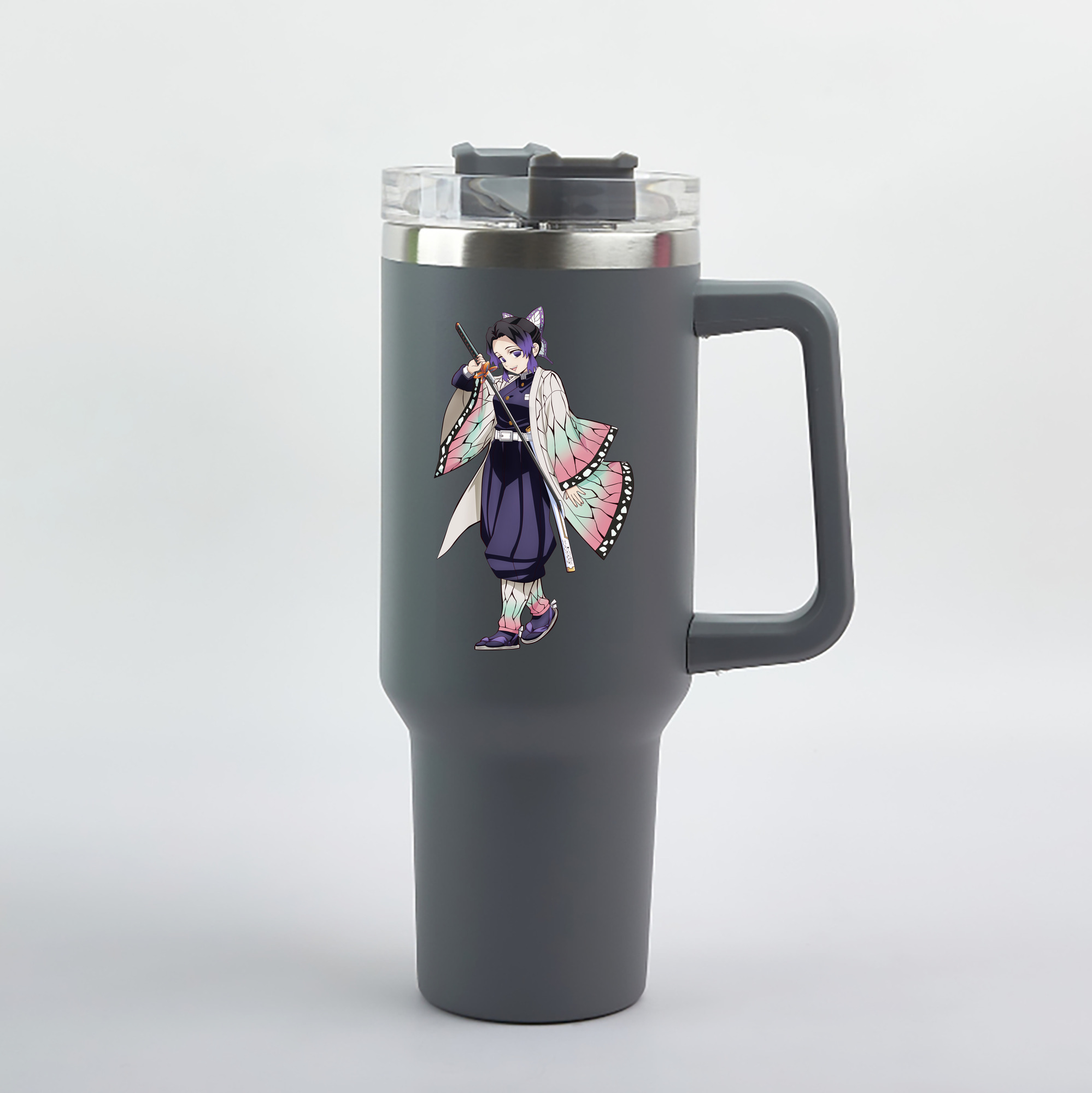（画像用） 鬼滅の刃（きめつのやいば）蟲柱-胡蝶 しのぶ／こちょう しのぶ Kochou Shinobu 1200mL車用タンブラー（カラープリント）