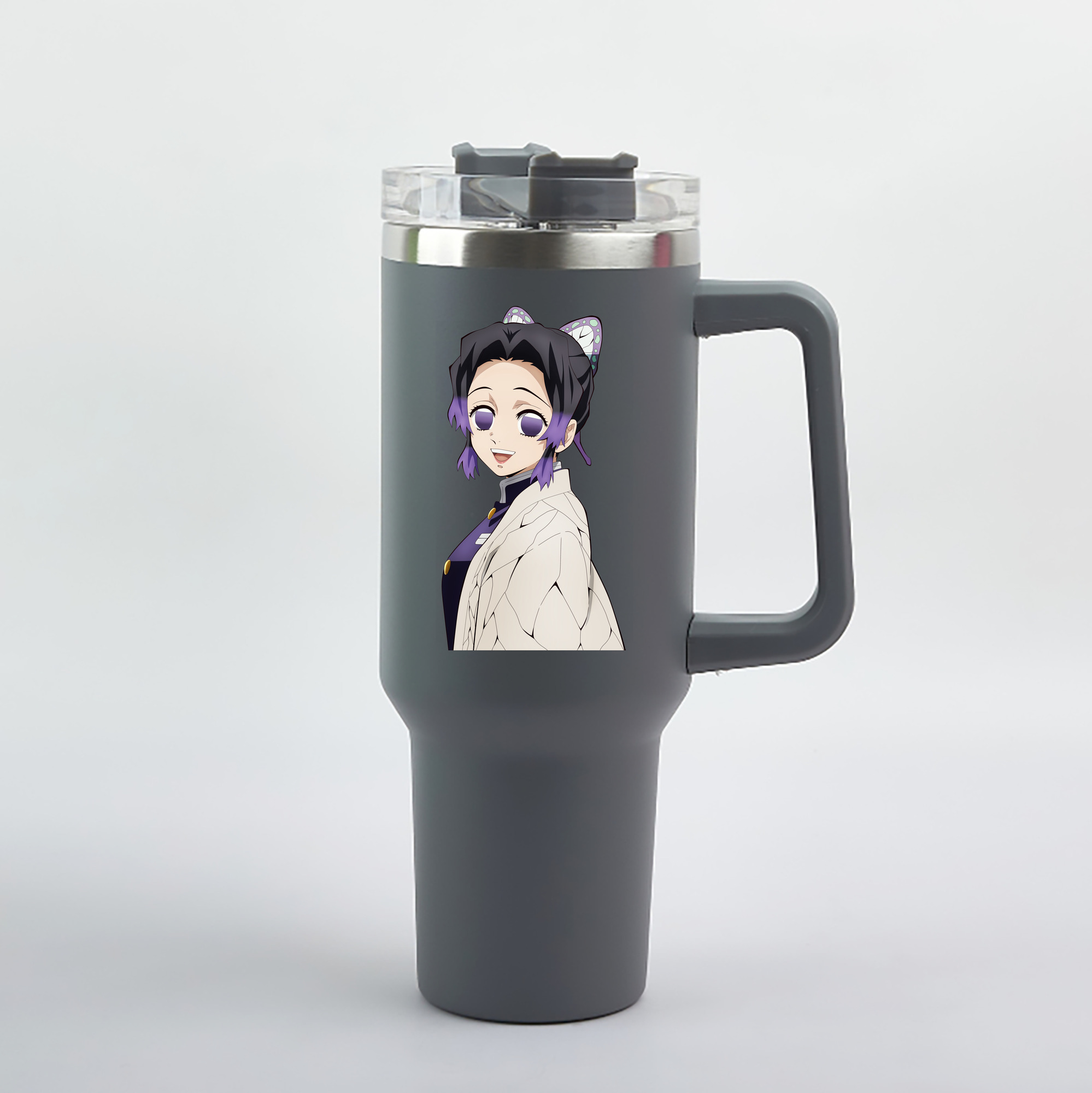 （画像用） 鬼滅の刃（きめつのやいば）蟲柱-胡蝶 しのぶ／こちょう しのぶ Kochou Shinobu 1200mL車用タンブラー（カラープリント）