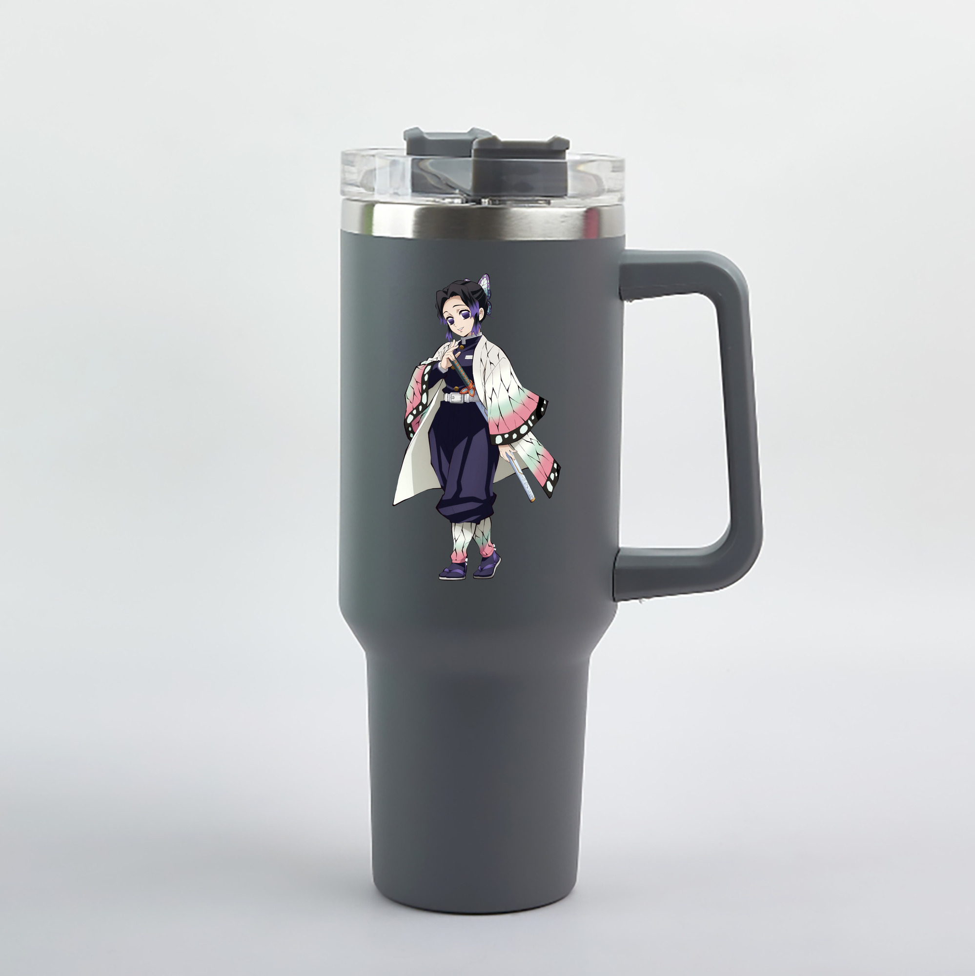 （画像用） 鬼滅の刃（きめつのやいば）蟲柱-胡蝶 しのぶ／こちょう しのぶ Kochou Shinobu 1200mL車用タンブラー（カラープリント）