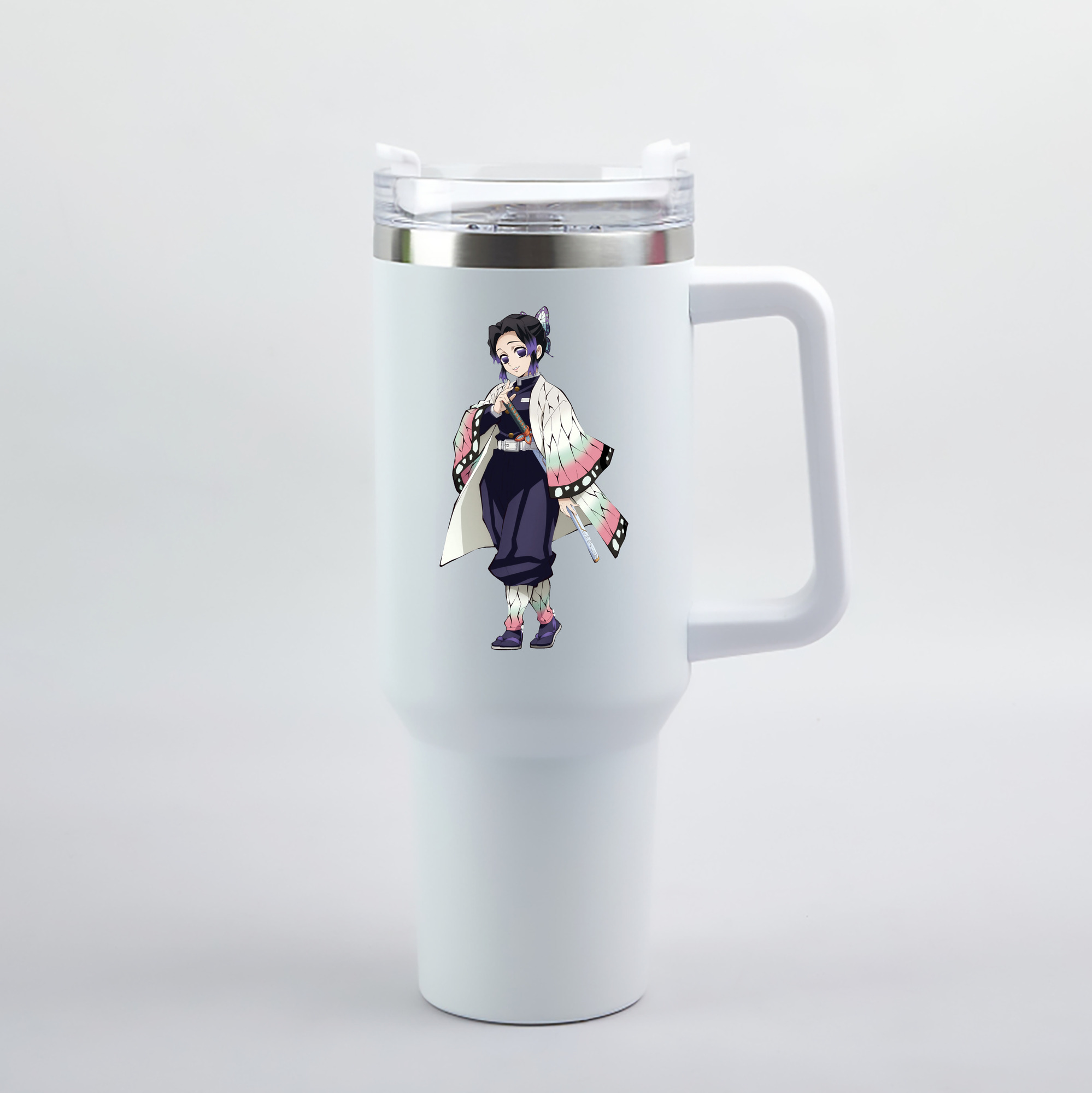 （画像用） 鬼滅の刃（きめつのやいば）蟲柱-胡蝶 しのぶ／こちょう しのぶ Kochou Shinobu 1200mL車用タンブラー（カラープリント）