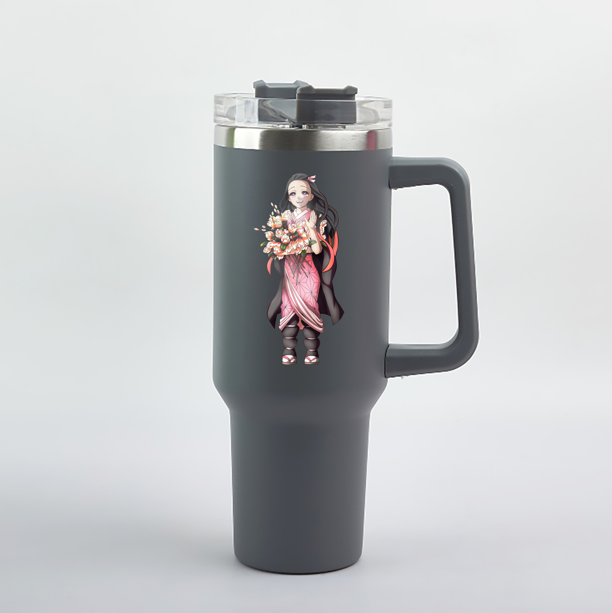 （画像用） 鬼滅の刃（きめつのやいば）竈門 禰󠄀豆子／かまど ねずこ Kamado Nezuko 1200mL車用タンブラー（カラープリント）