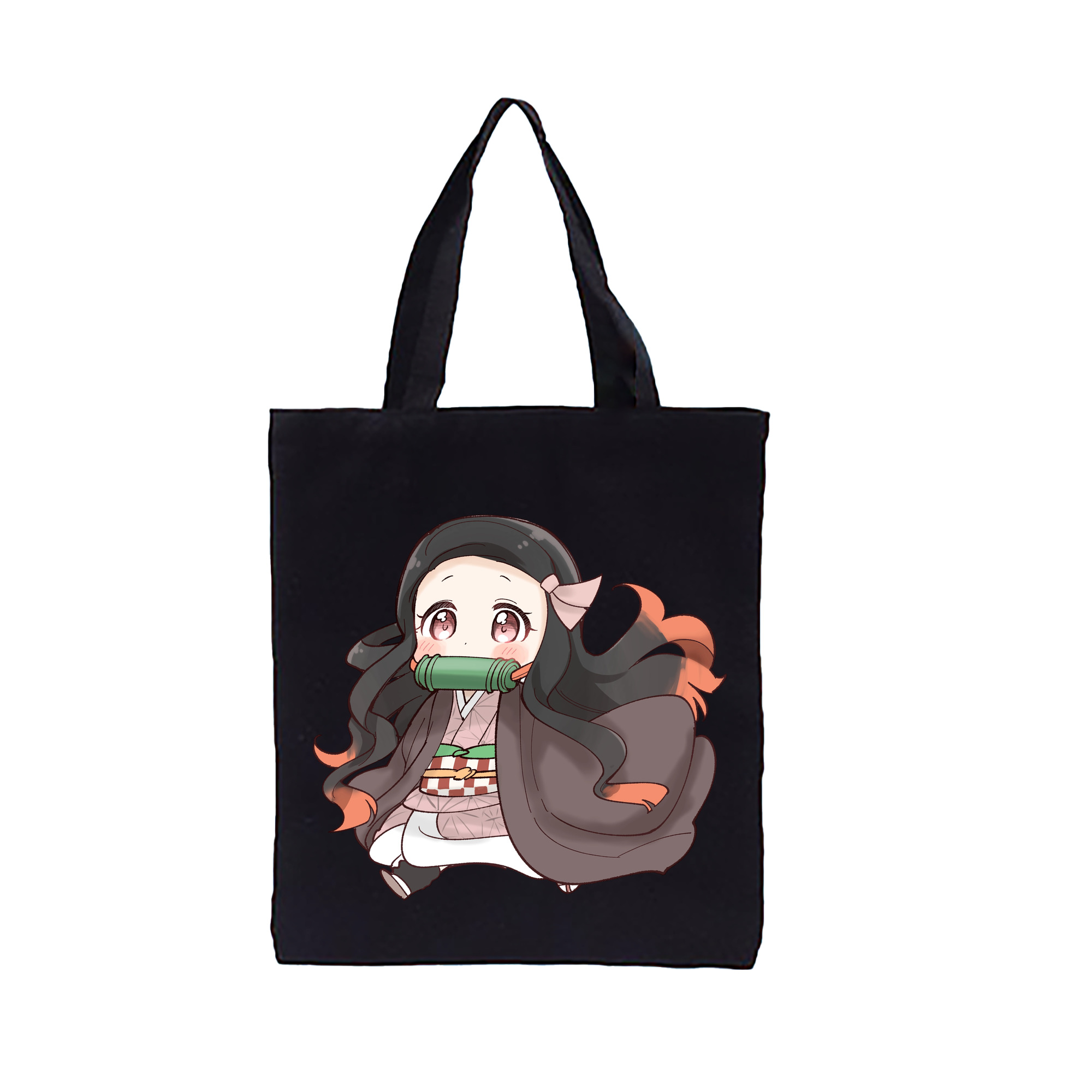 （画像用） 鬼滅の刃（きめつのやいば）竈門 禰󠄀豆子／かまど ねずこ Kamado Nezuko 縦型キャンバス生地手提げバッグ　トートバッグ
