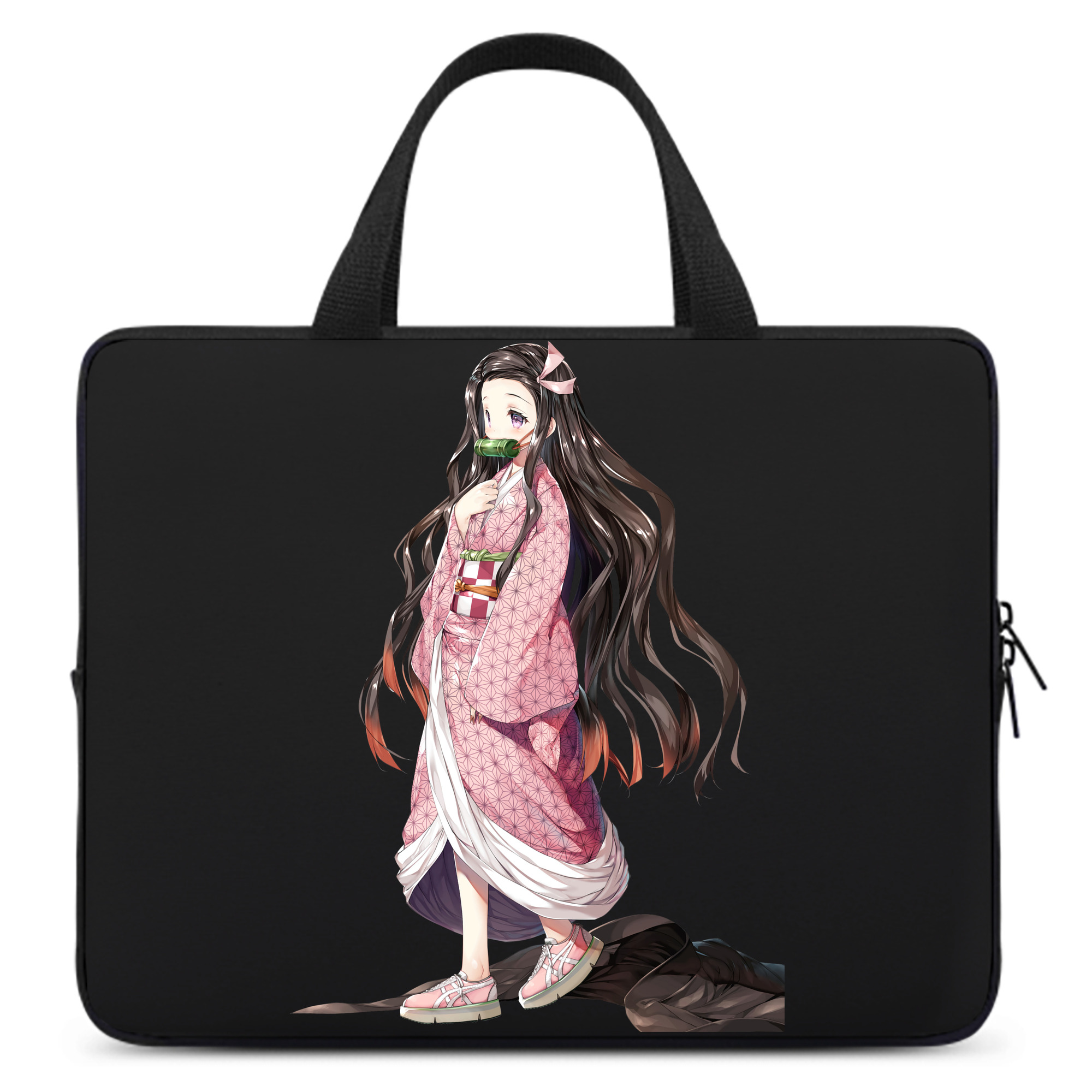 （画像用） 鬼滅の刃（きめつのやいば）竈門 禰󠄀豆子／かまど ねずこ Kamado Nezuko 手提げノートパソコンバッグ