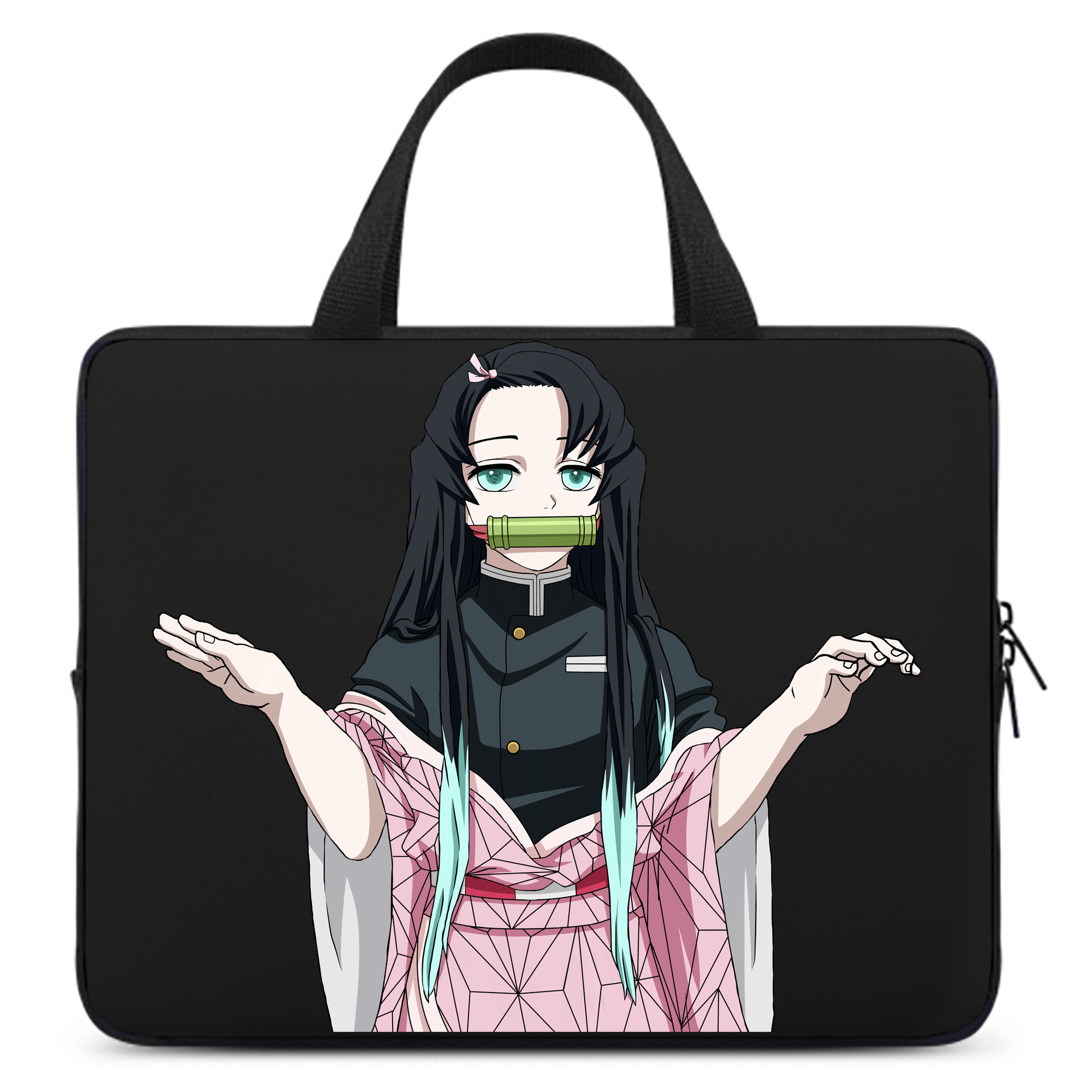 （画像用） 鬼滅の刃（きめつのやいば）竈門 禰󠄀豆子／かまど ねずこ Kamado Nezuko 手提げノートパソコンバッグ