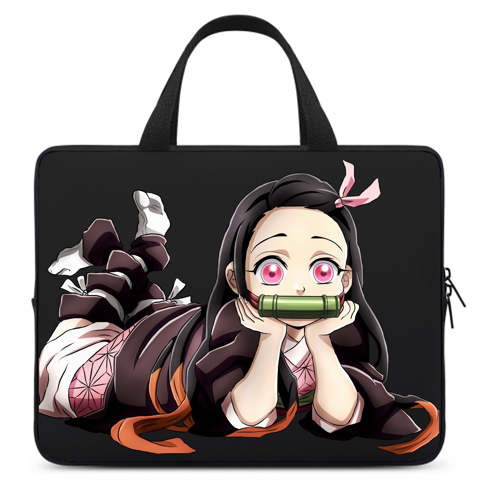 （画像用） 鬼滅の刃（きめつのやいば）竈門 禰󠄀豆子／かまど ねずこ Kamado Nezuko 手提げノートパソコンバッグ