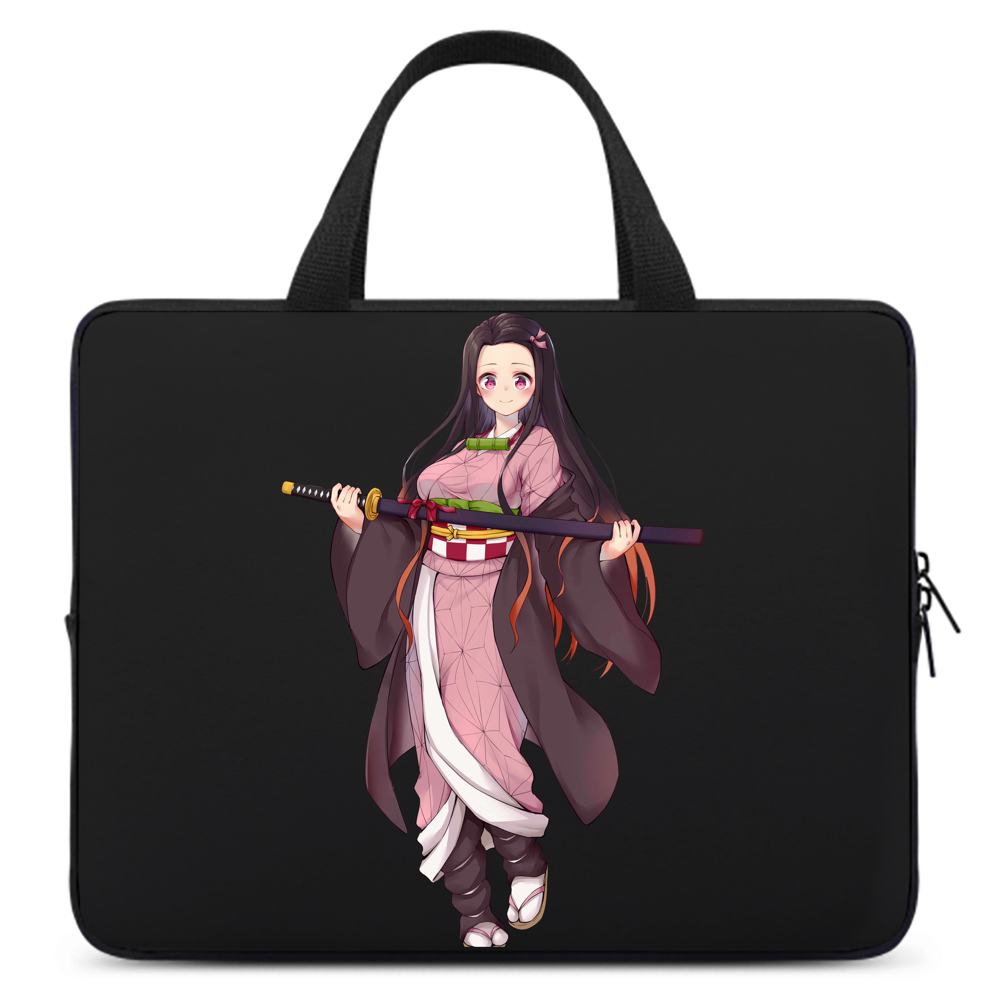 （画像用） 鬼滅の刃（きめつのやいば）竈門 禰󠄀豆子／かまど ねずこ Kamado Nezuko 手提げノートパソコンバッグ