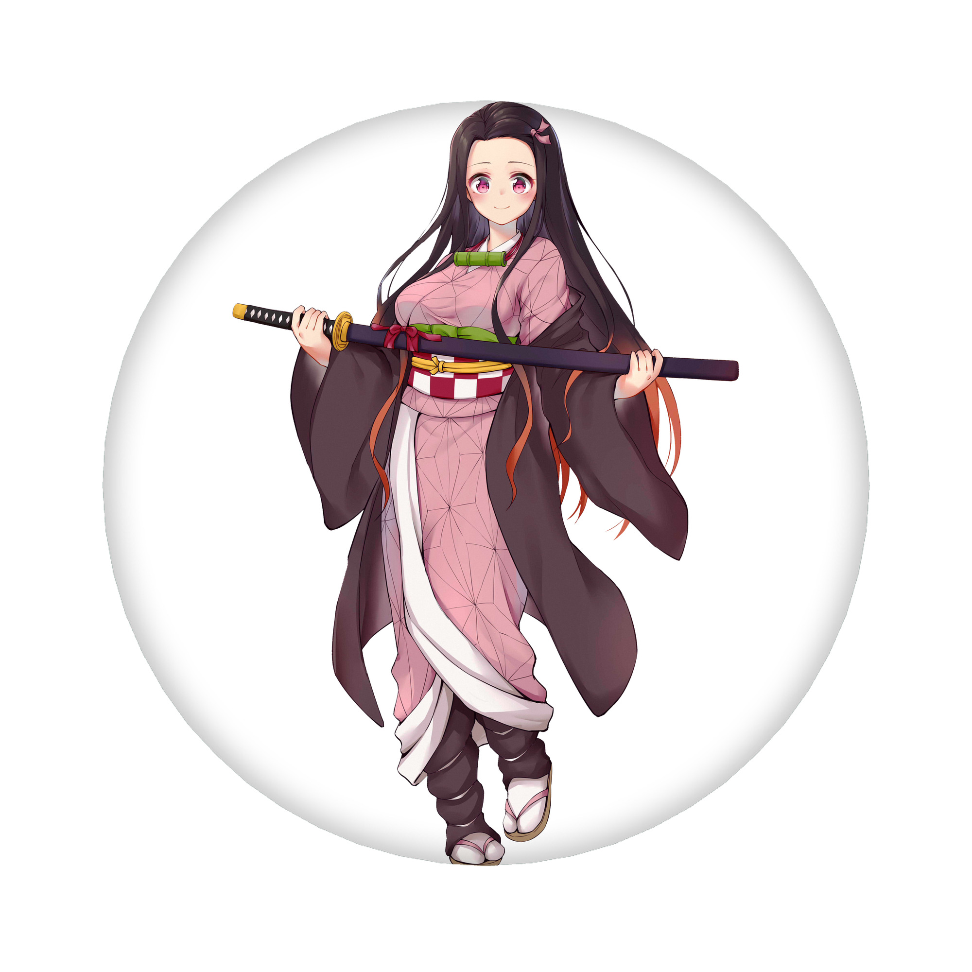 （画像用） 鬼滅の刃（きめつのやいば）竈門 禰󠄀豆子／かまど ねずこ Kamado Nezuko 6cm 缶バッジ 複数セット