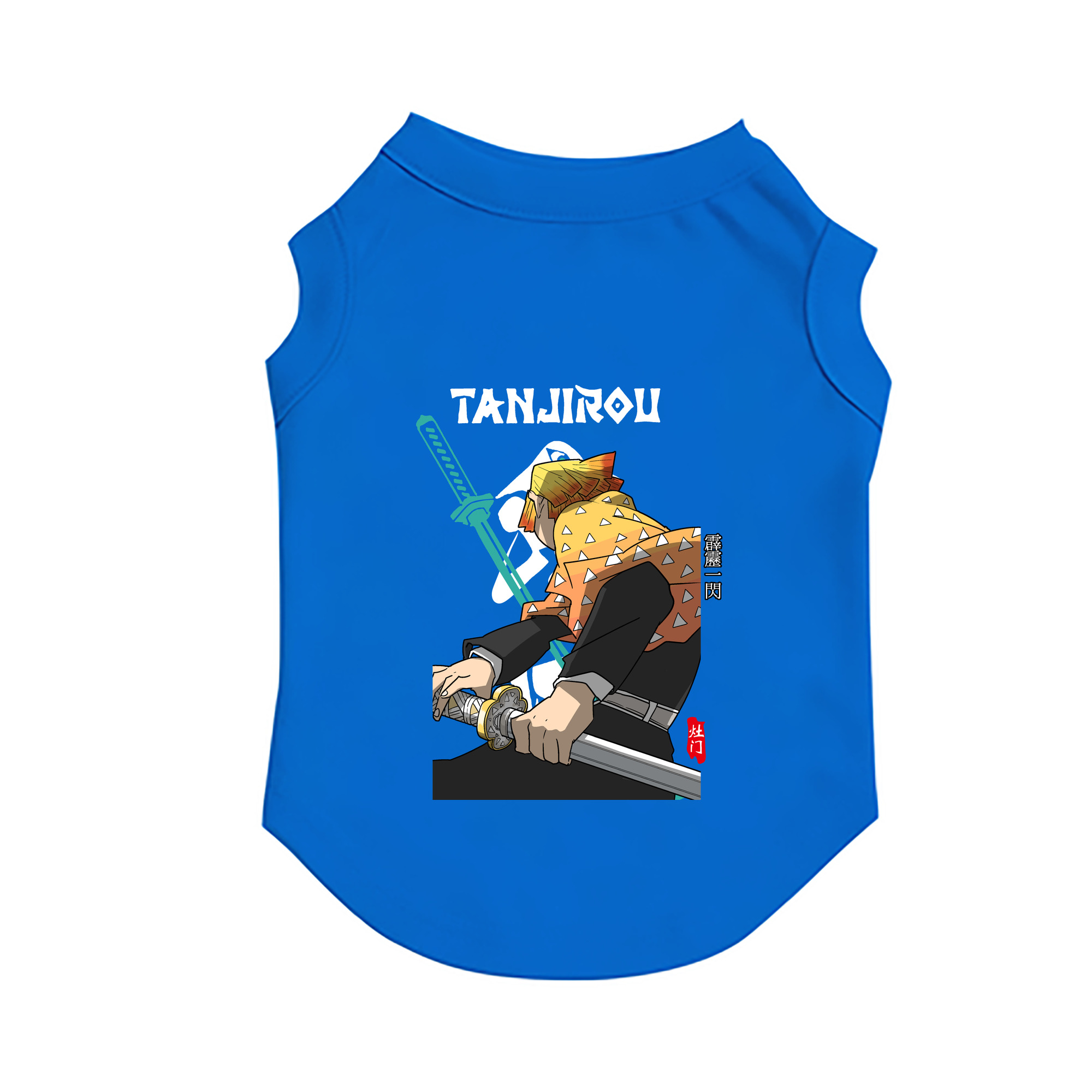 （画像用） 鬼滅の刃（きめつのやいば）我妻 善逸／あがつま ぜんいつ Agatsuma Zenitsu ペット用ベスト