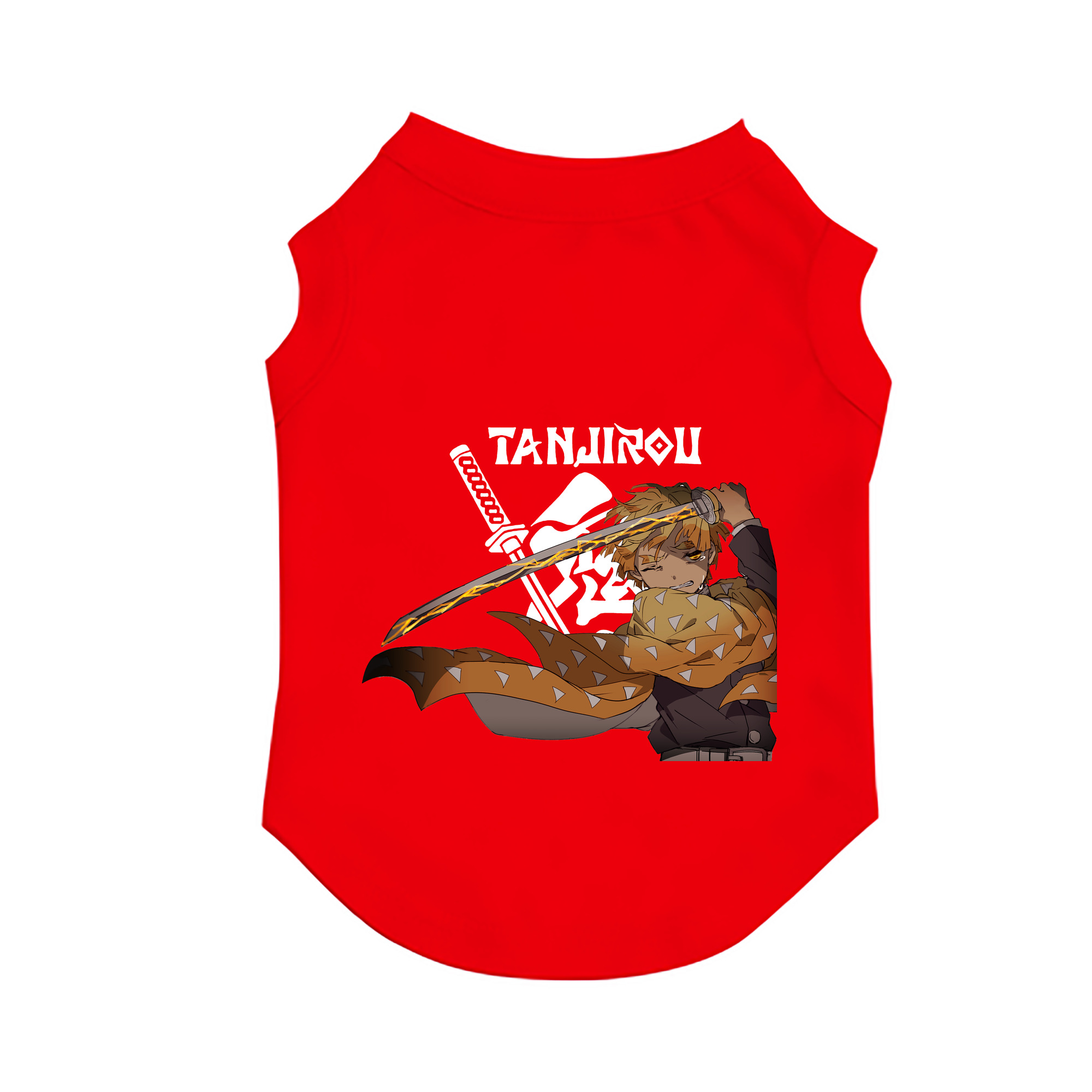 （画像用） 鬼滅の刃（きめつのやいば）我妻 善逸／あがつま ぜんいつ Agatsuma Zenitsu ペット用ベスト