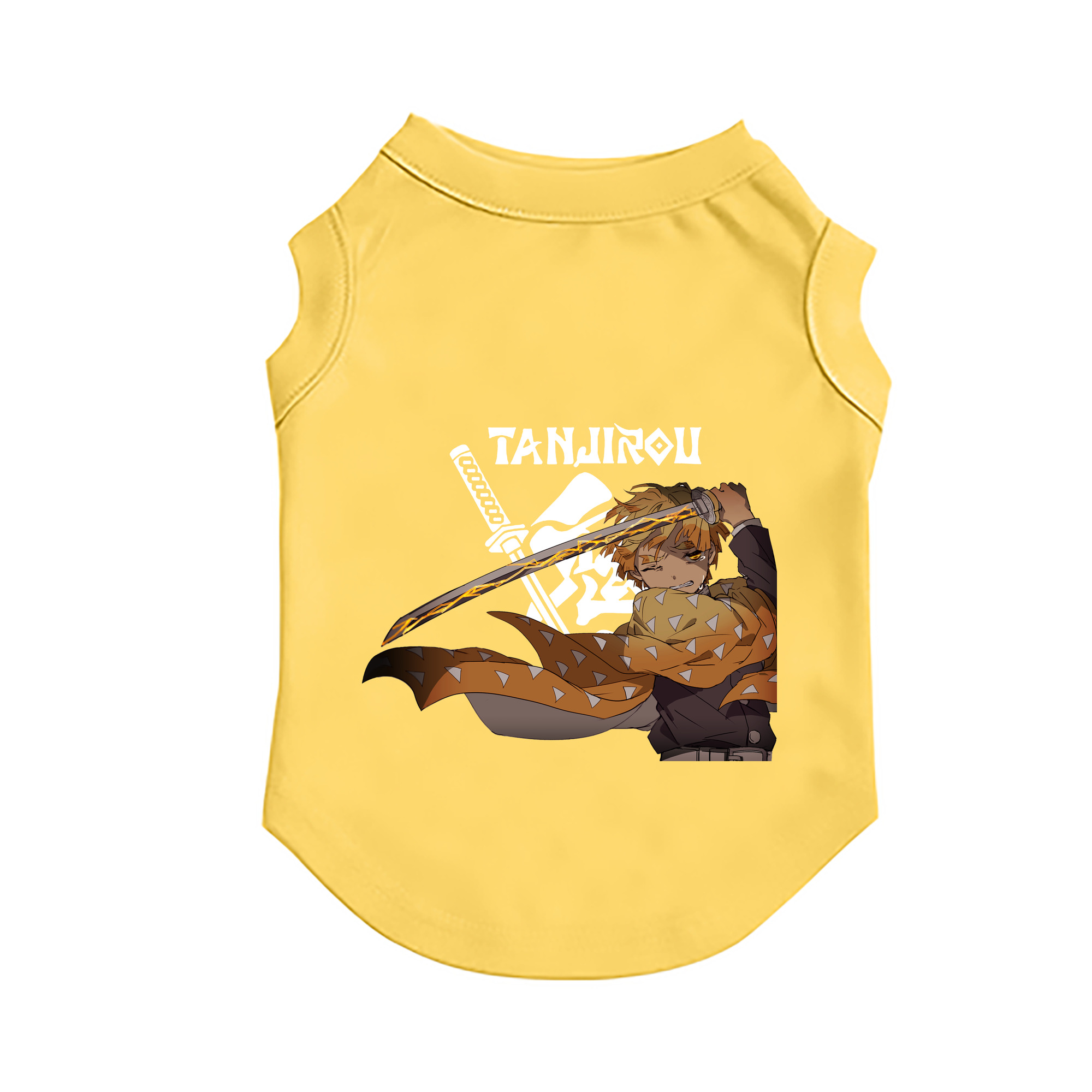 （画像用） 鬼滅の刃（きめつのやいば）我妻 善逸／あがつま ぜんいつ Agatsuma Zenitsu ペット用ベスト
