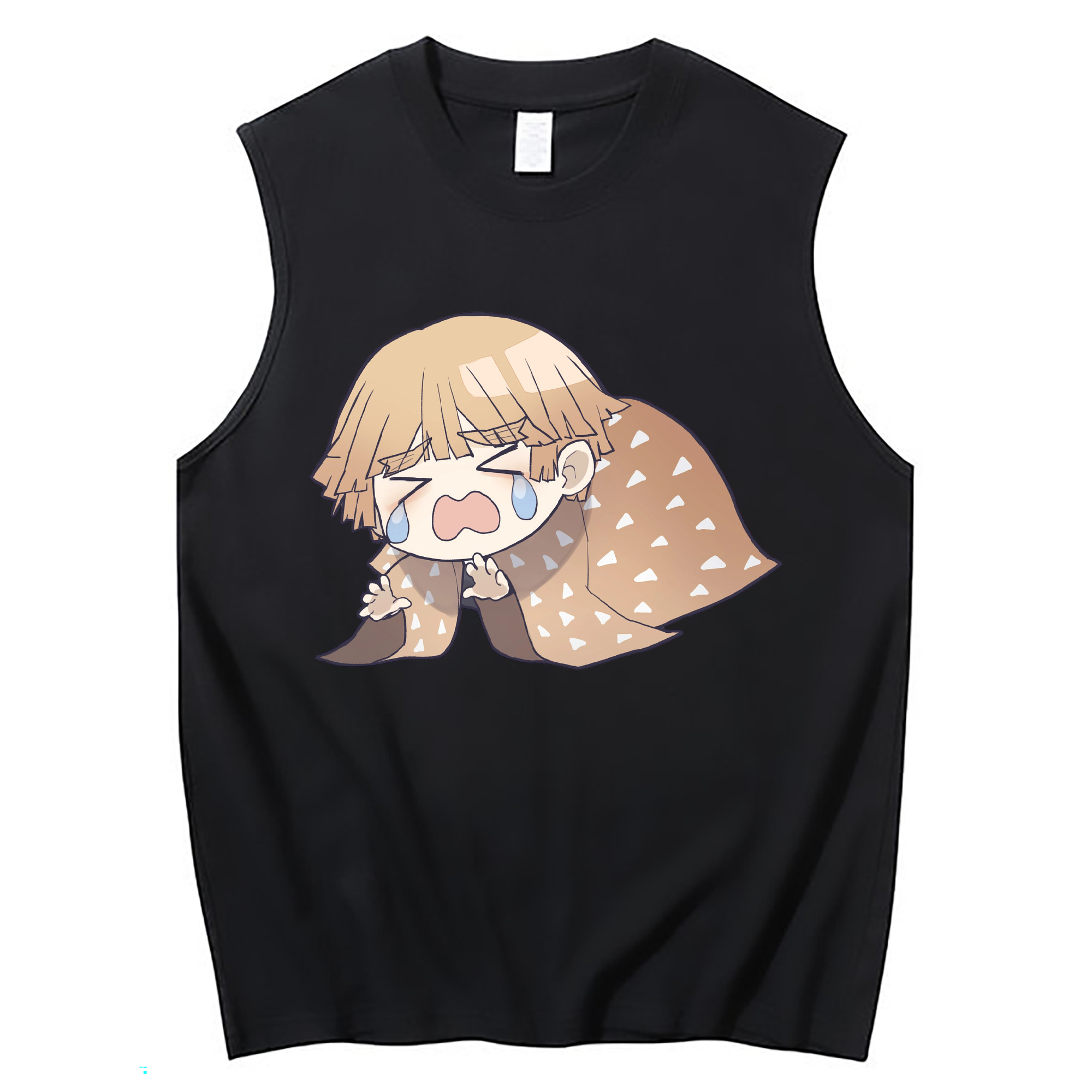 （画像用） 鬼滅の刃（きめつのやいば）我妻 善逸／あがつま ぜんいつ Agatsuma Zenitsu コットン100％タンクトップ（フロントプリント）