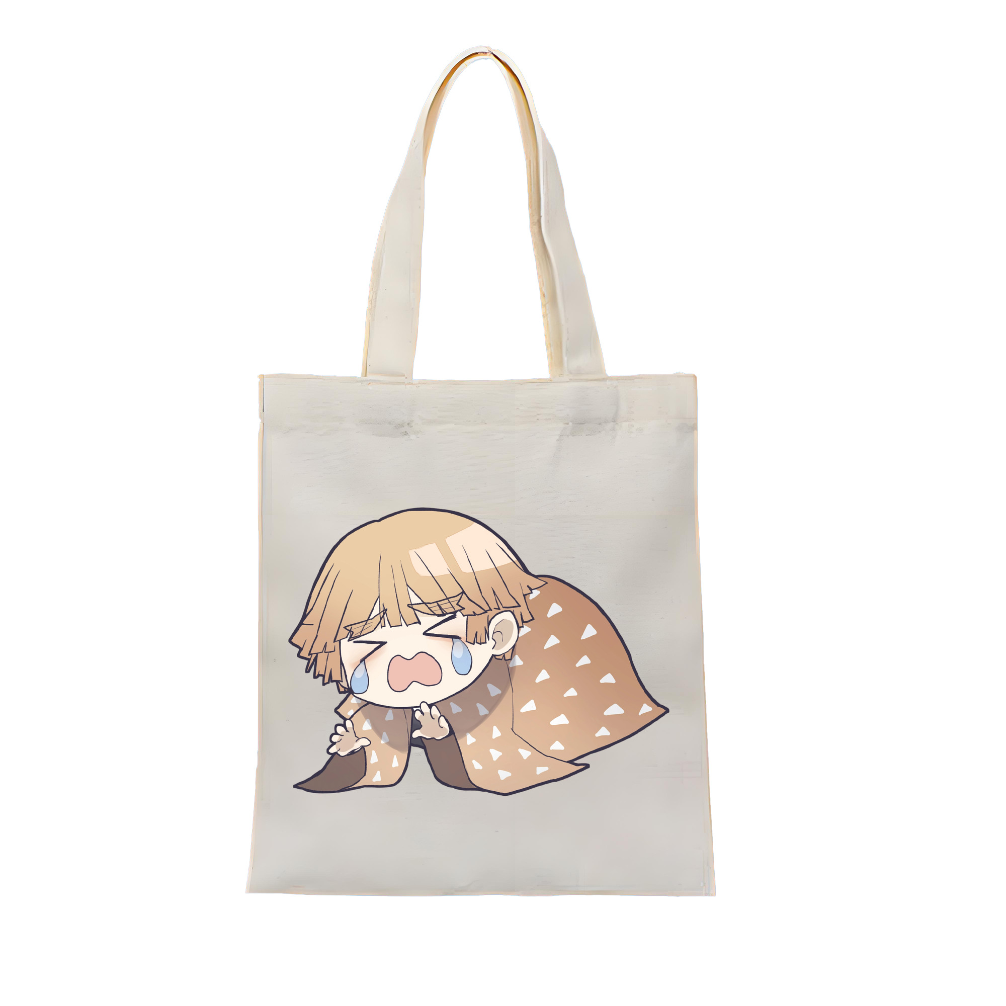 （画像用） 鬼滅の刃（きめつのやいば）我妻 善逸／あがつま ぜんいつ Agatsuma Zenitsu 縦型キャンバス生地手提げバッグ　トートバッグ