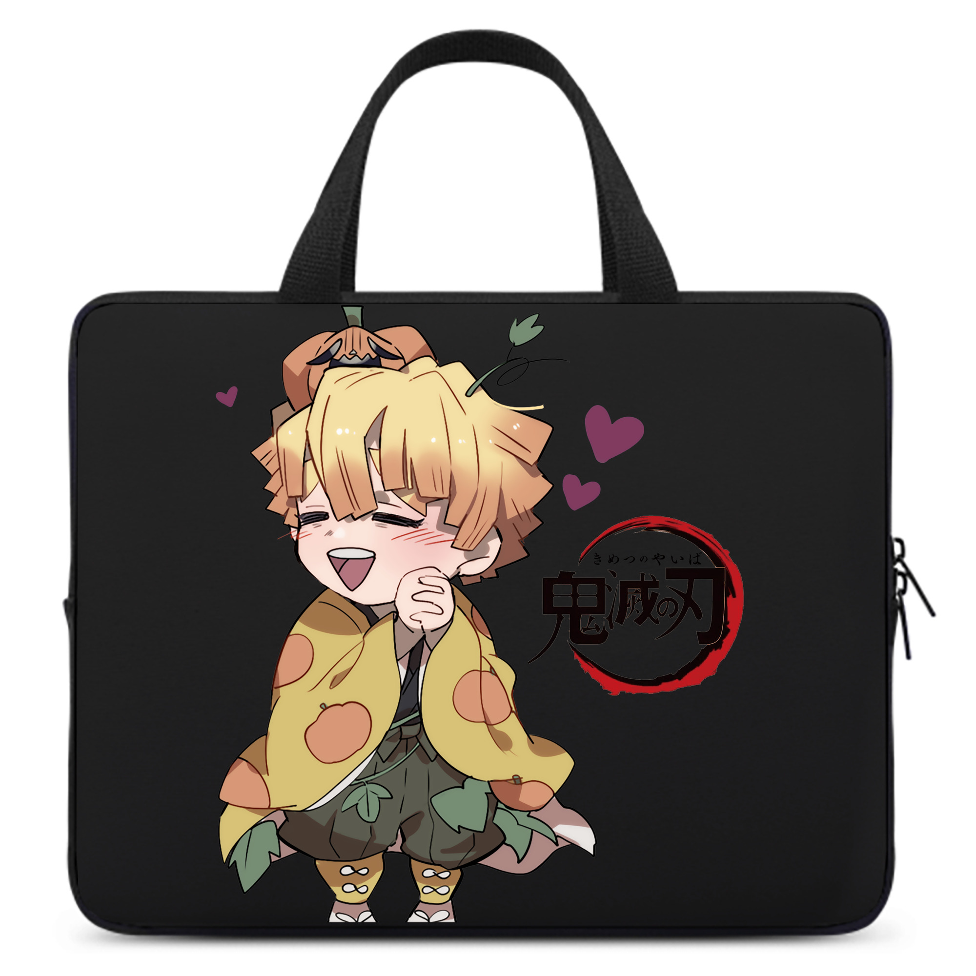 （画像用） 鬼滅の刃（きめつのやいば）我妻 善逸／あがつま ぜんいつ Agatsuma Zenitsu 手提げノートパソコンバッグ