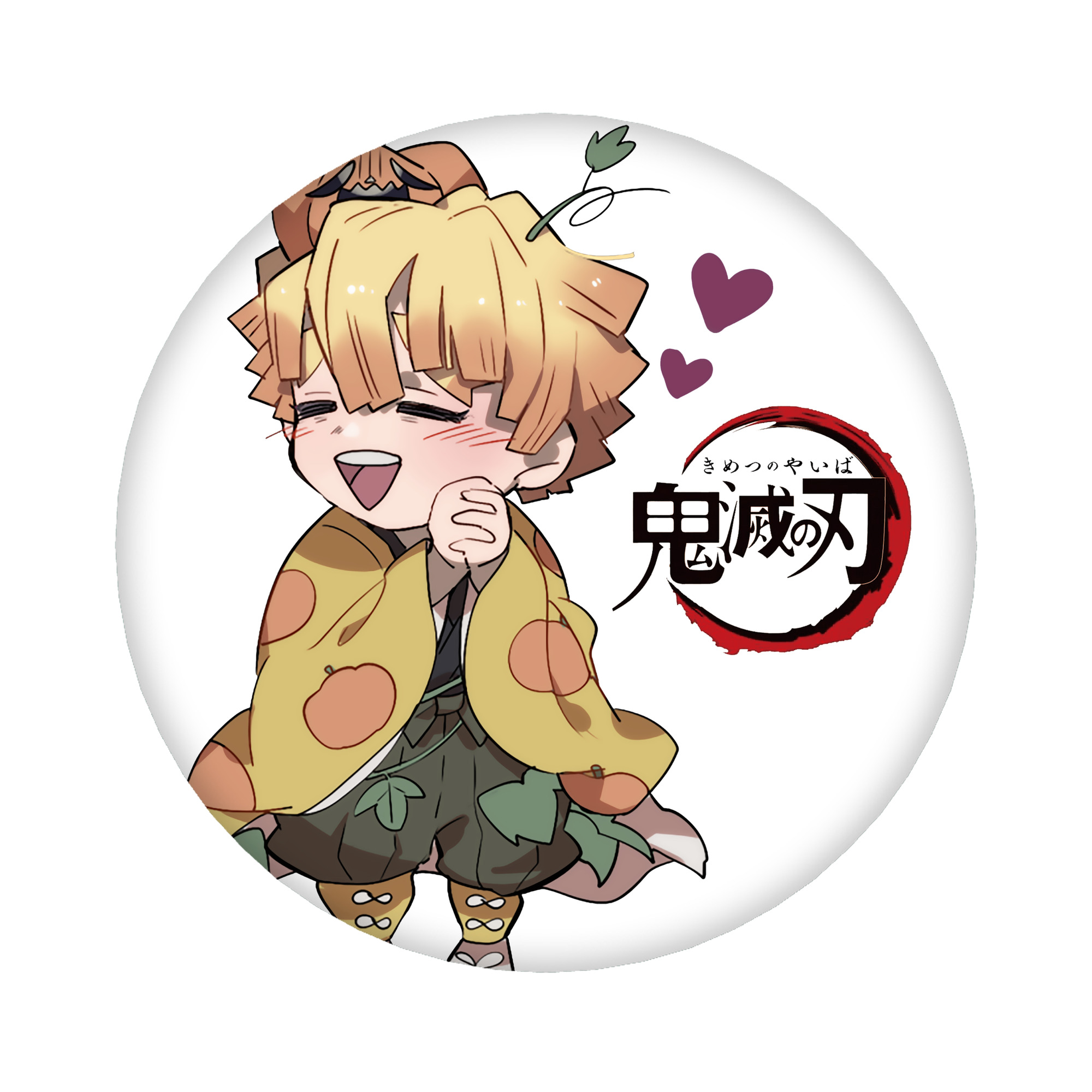 （画像用） 鬼滅の刃（きめつのやいば）我妻 善逸／あがつま ぜんいつ Agatsuma Zenitsu 6cm 缶バッジ 複数セット
