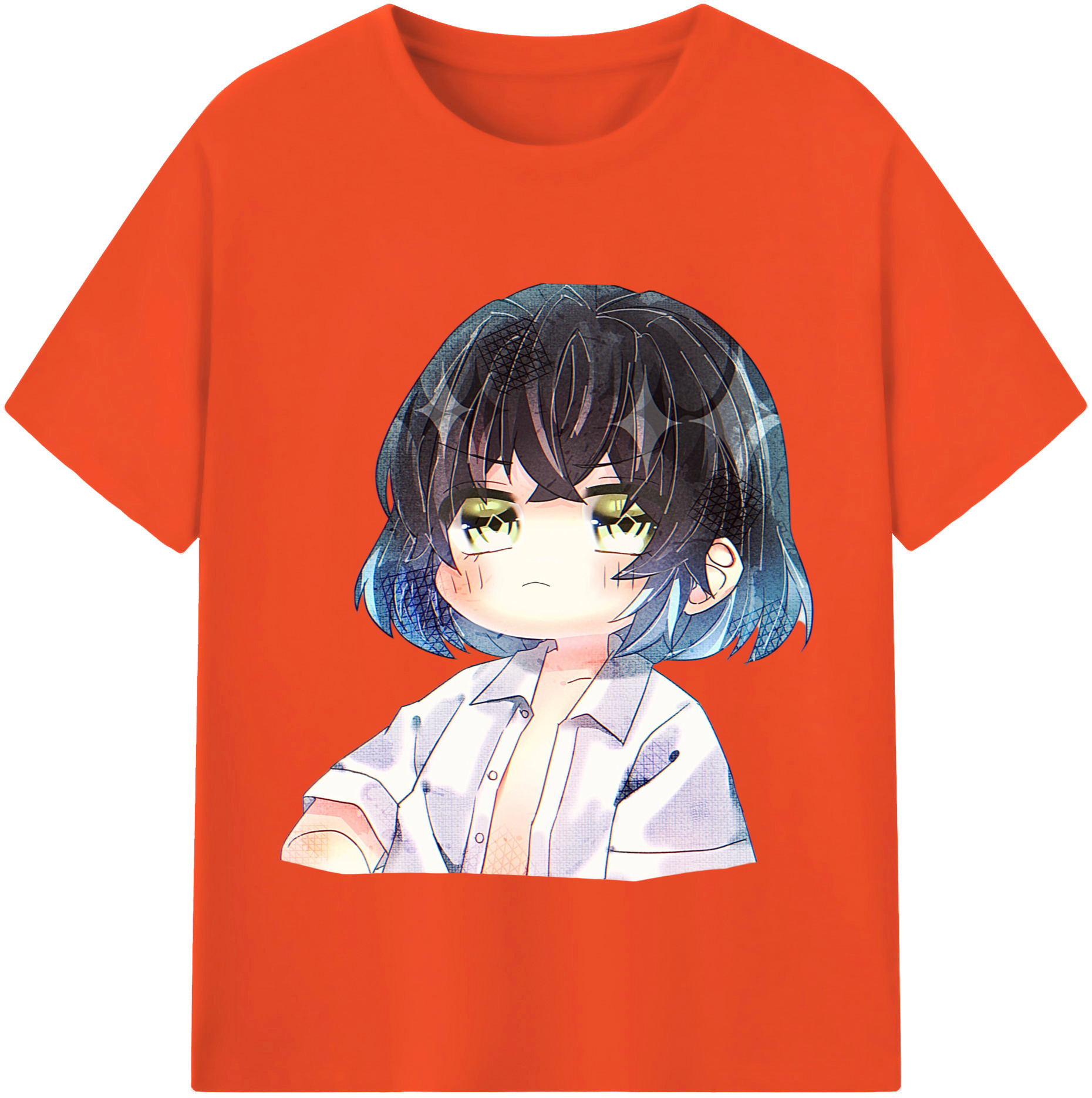 （画像用） 鬼滅の刃（きめつのやいば）嘴平 伊之助／はしびら いのすけ Hashibira Inosuke 綿100％半袖Tシャツ（フロントプリント）