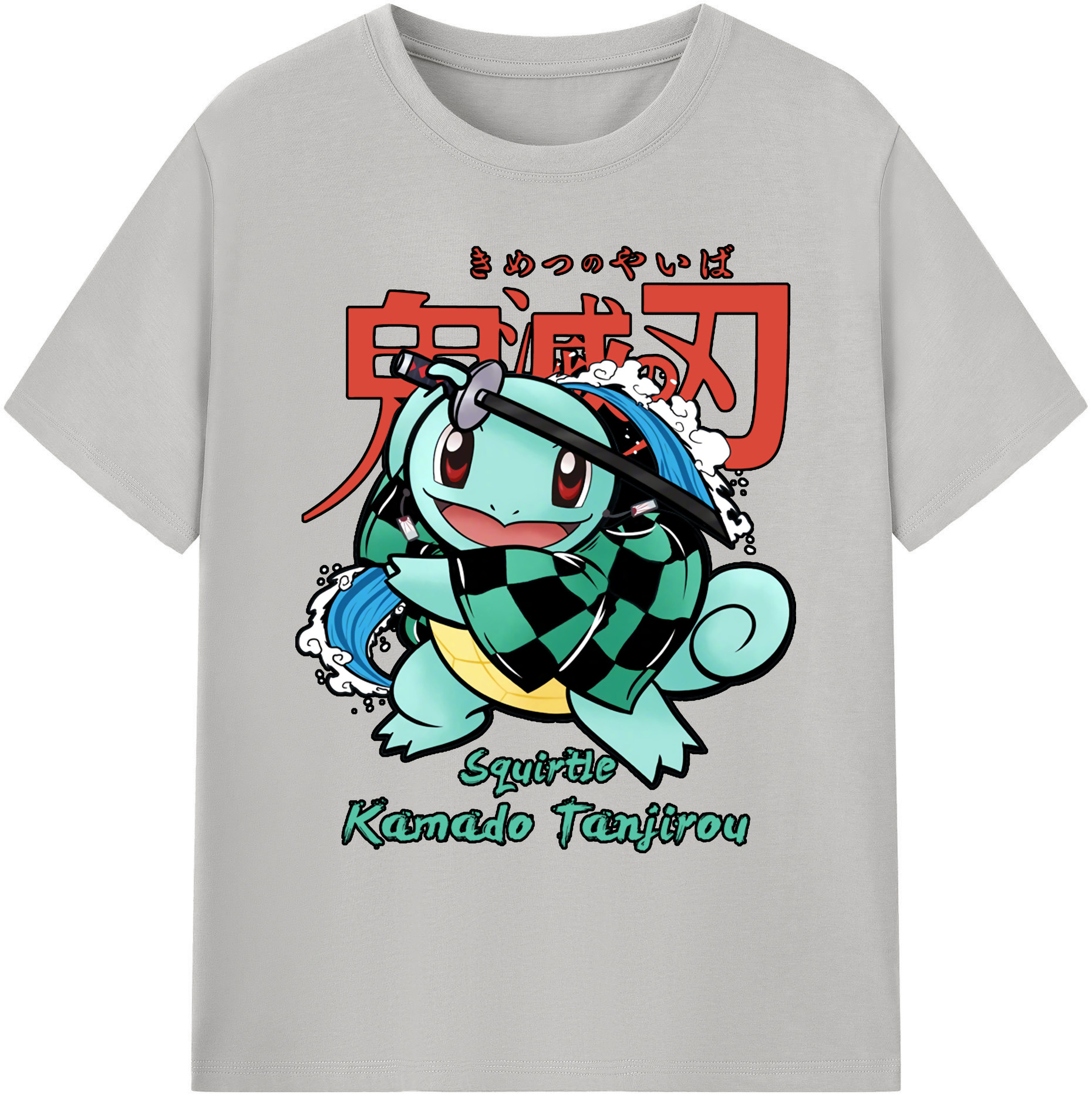 （画像用） 鬼滅の刃 竈門 炭治郎／かまど たんじろう Kamado Tanjirou 綿100％ メンズ半袖Tシャツ｜肌触りやわらか＆通気性