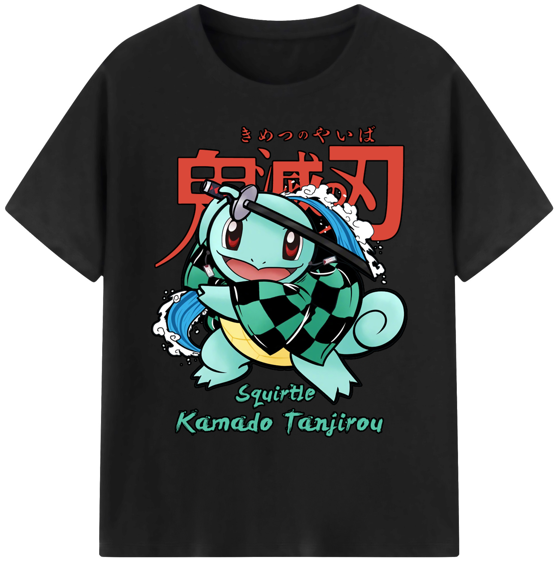 （画像用） 鬼滅の刃 竈門 炭治郎／かまど たんじろう Kamado Tanjirou 綿100％ メンズ半袖Tシャツ｜肌触りやわらか＆通気性