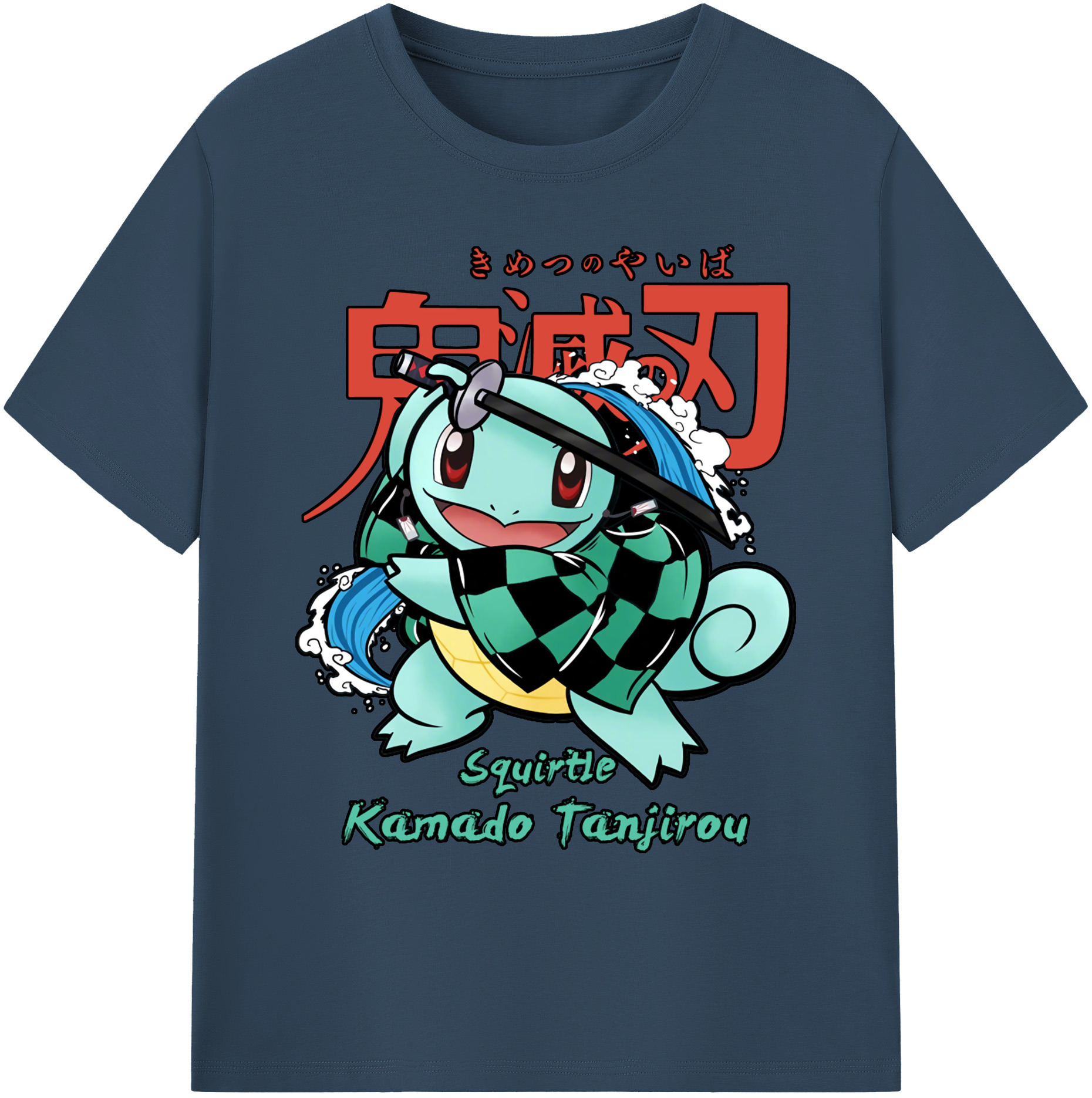 （画像用） 鬼滅の刃 竈門 炭治郎／かまど たんじろう Kamado Tanjirou 綿100％ メンズ半袖Tシャツ｜肌触りやわらか＆通気性
