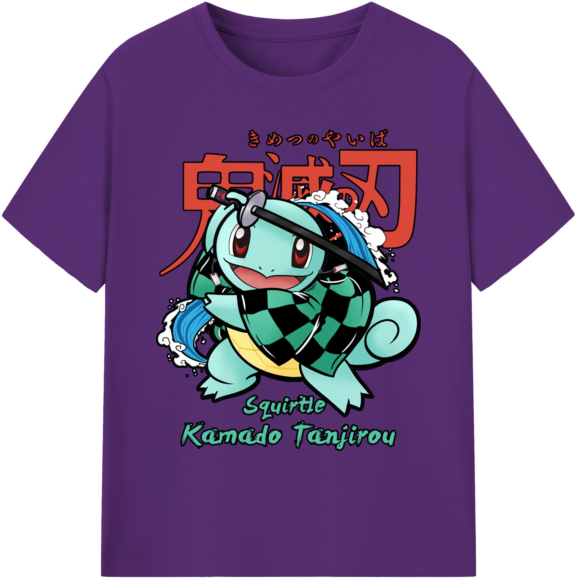 （画像用） 鬼滅の刃 竈門 炭治郎／かまど たんじろう Kamado Tanjirou 綿100％ メンズ半袖Tシャツ｜肌触りやわらか＆通気性