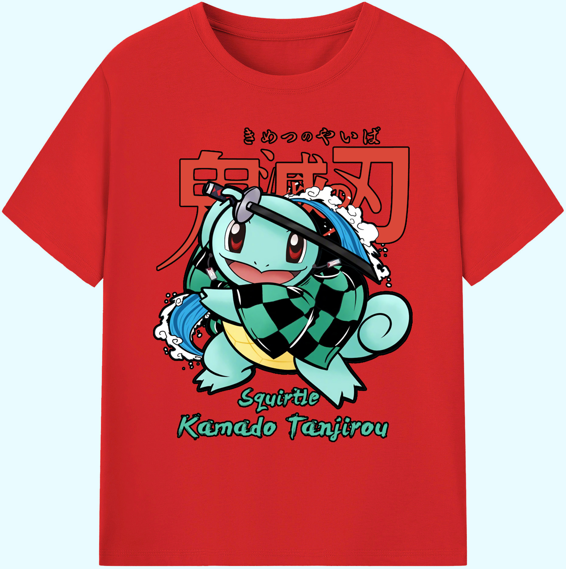 （画像用） 鬼滅の刃 竈門 炭治郎／かまど たんじろう Kamado Tanjirou 綿100％ メンズ半袖Tシャツ｜肌触りやわらか＆通気性