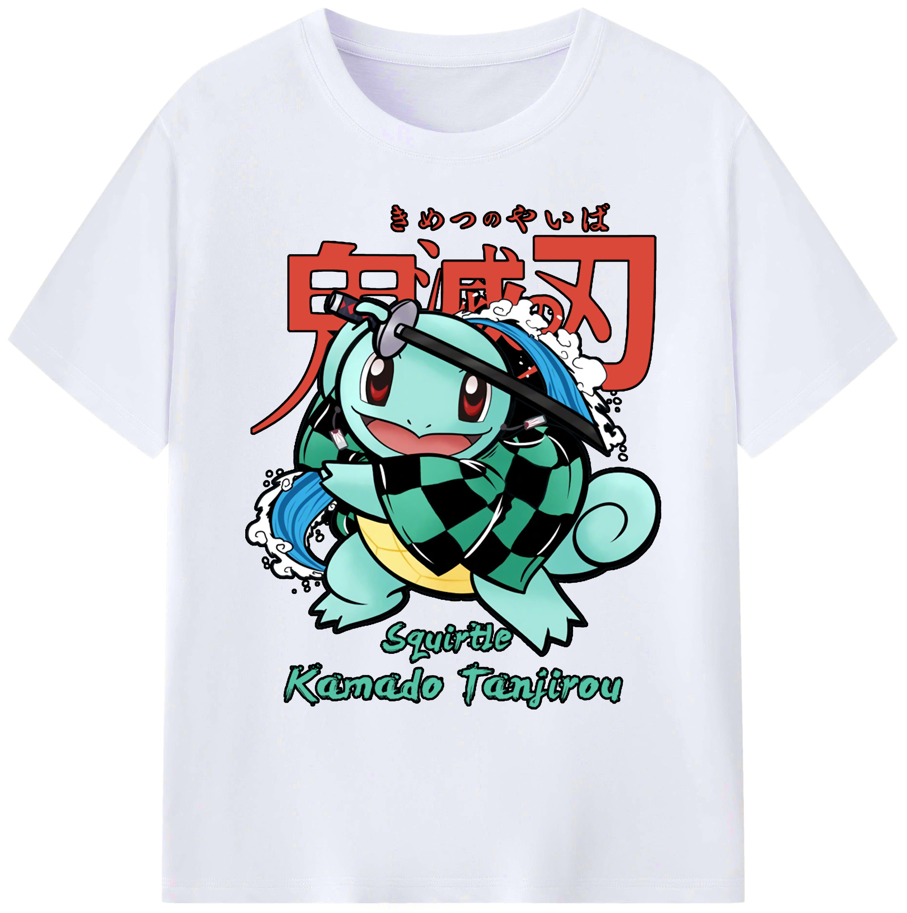 （画像用） 鬼滅の刃 竈門 炭治郎／かまど たんじろう Kamado Tanjirou 綿100％ メンズ半袖Tシャツ｜肌触りやわらか＆通気性