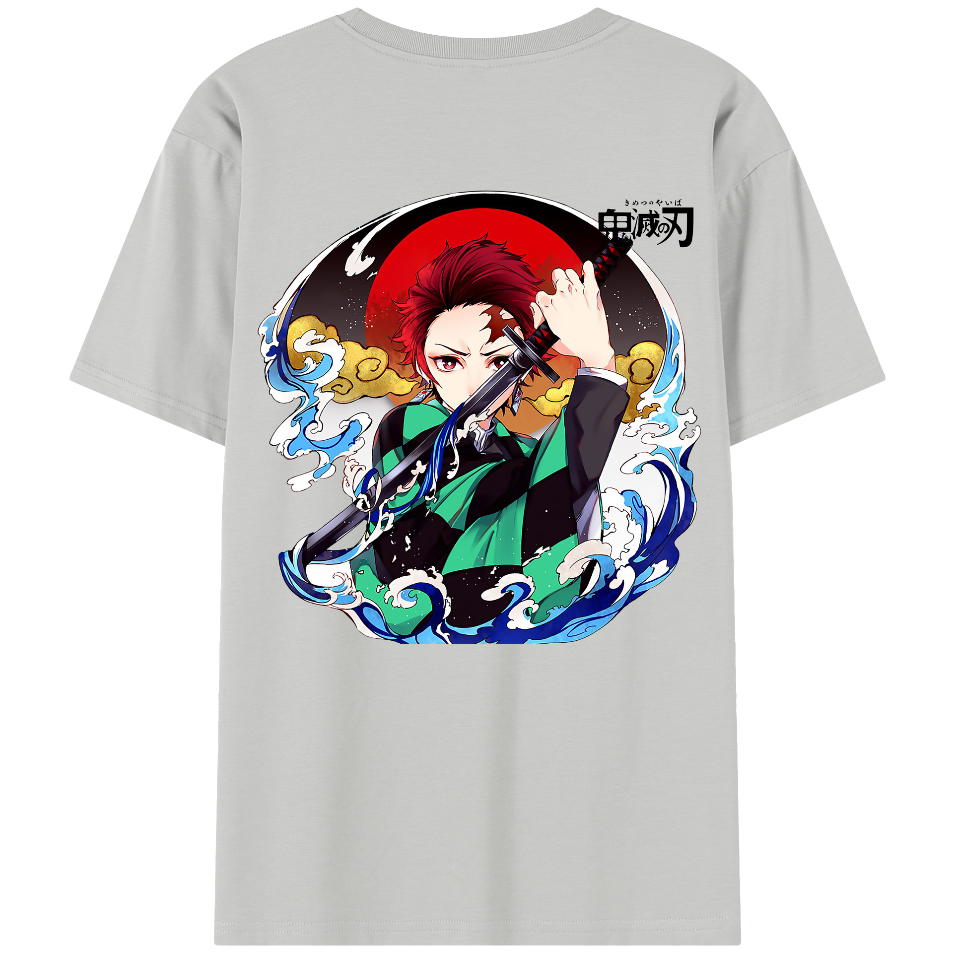 （画像用） 鬼滅の刃 竈門 炭治郎／かまど たんじろう Kamado Tanjirou レディース半袖Tシャツ(バックプリント)