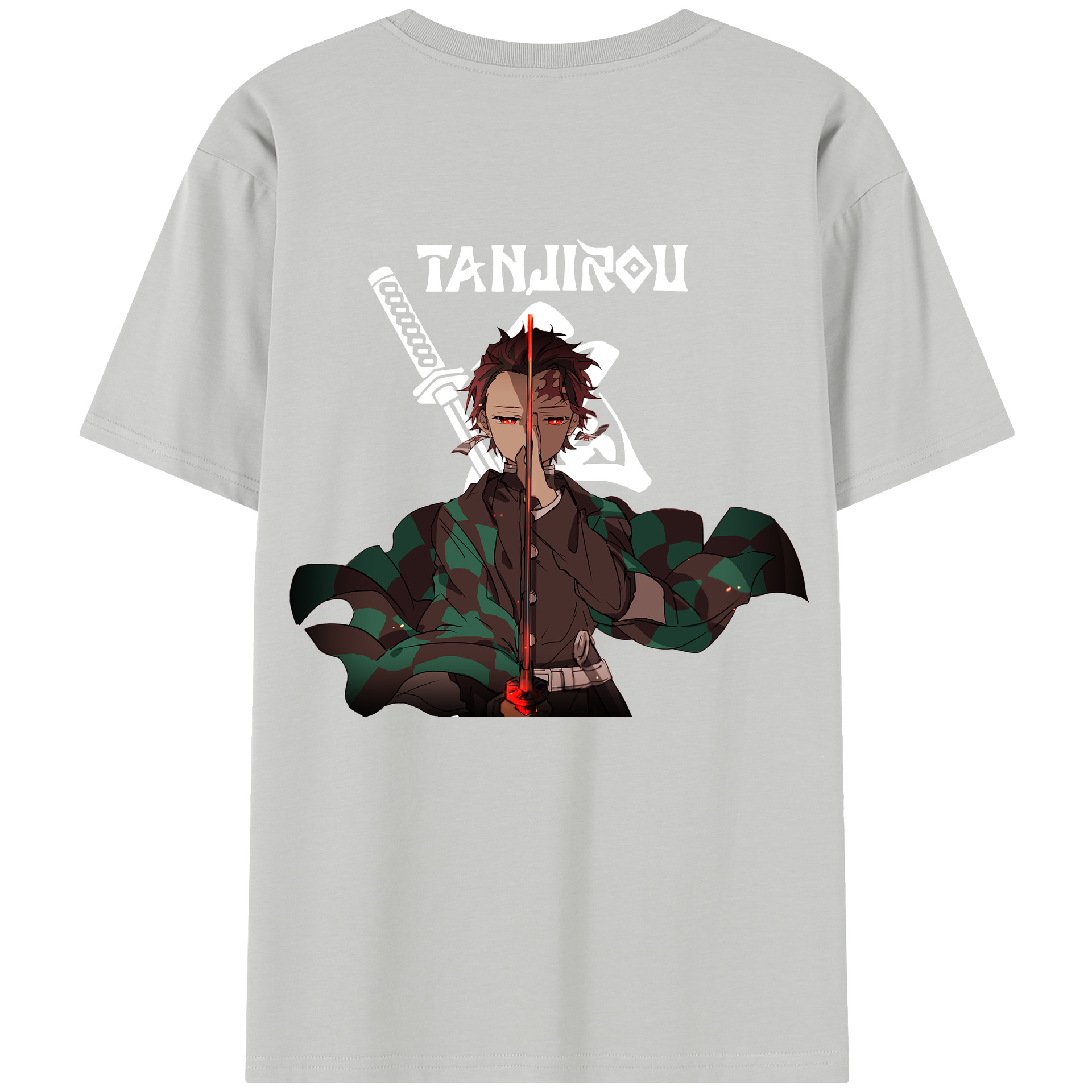 （画像用） 鬼滅の刃 竈門 炭治郎／かまど たんじろう Kamado Tanjirou レディース半袖Tシャツ(バックプリント)