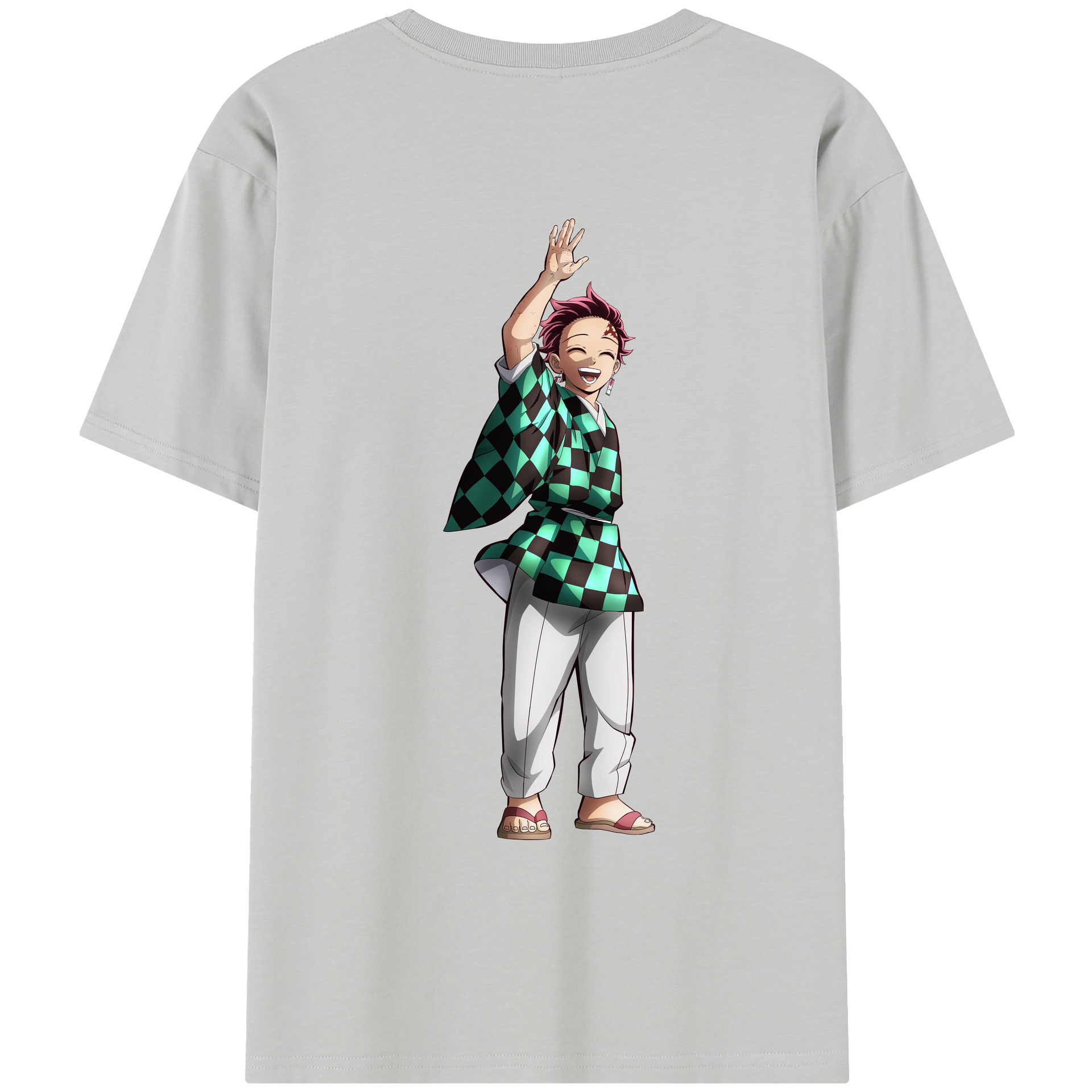 （画像用） 鬼滅の刃 竈門 炭治郎／かまど たんじろう Kamado Tanjirou レディース半袖Tシャツ(バックプリント)