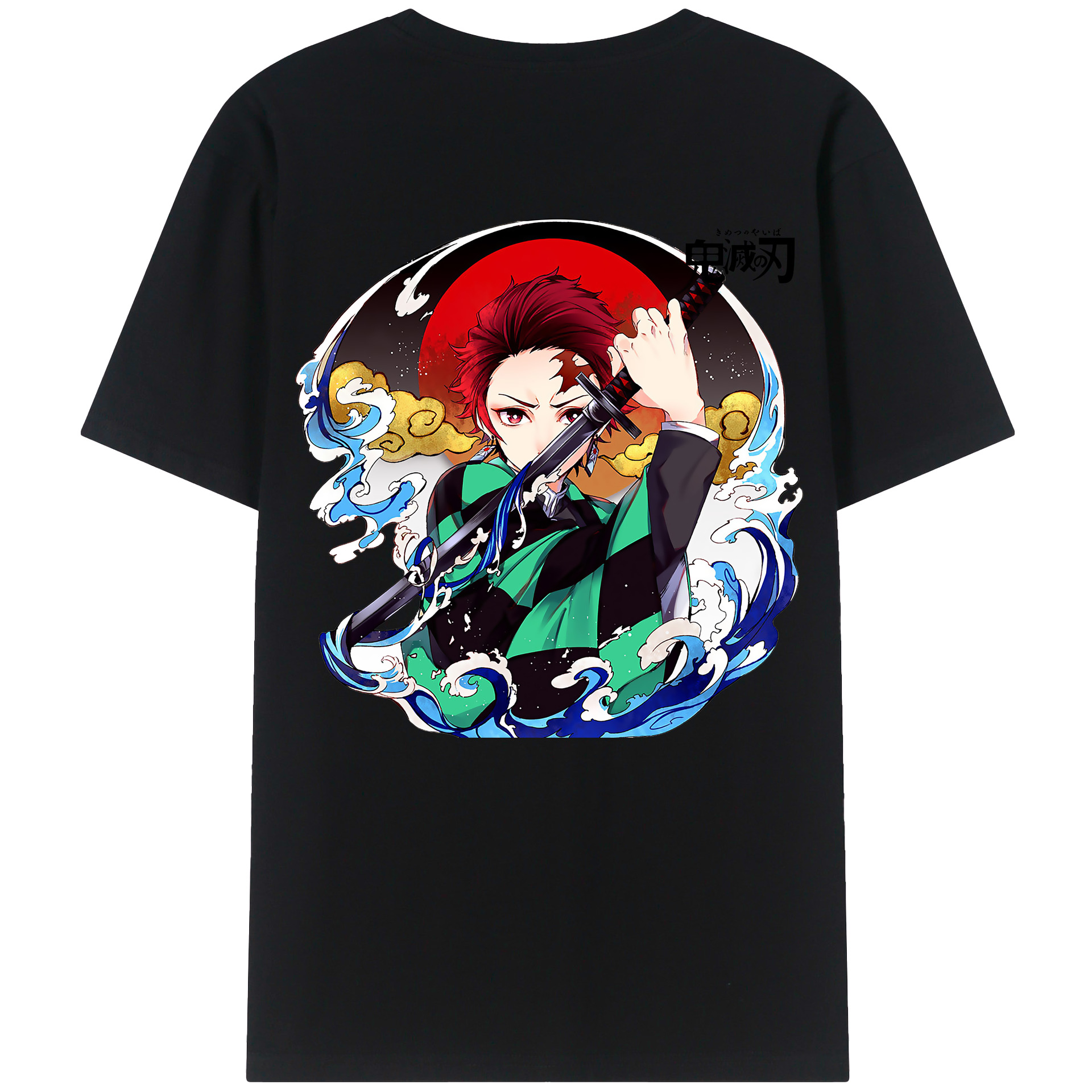 （画像用） 鬼滅の刃 竈門 炭治郎／かまど たんじろう Kamado Tanjirou レディース半袖Tシャツ(バックプリント)