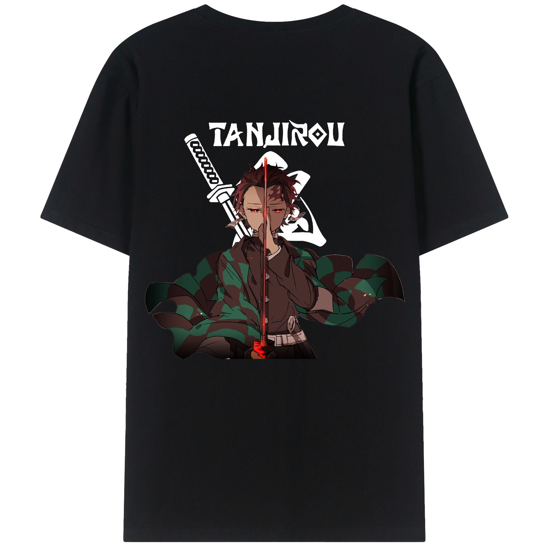 （画像用） 鬼滅の刃 竈門 炭治郎／かまど たんじろう Kamado Tanjirou レディース半袖Tシャツ(バックプリント)