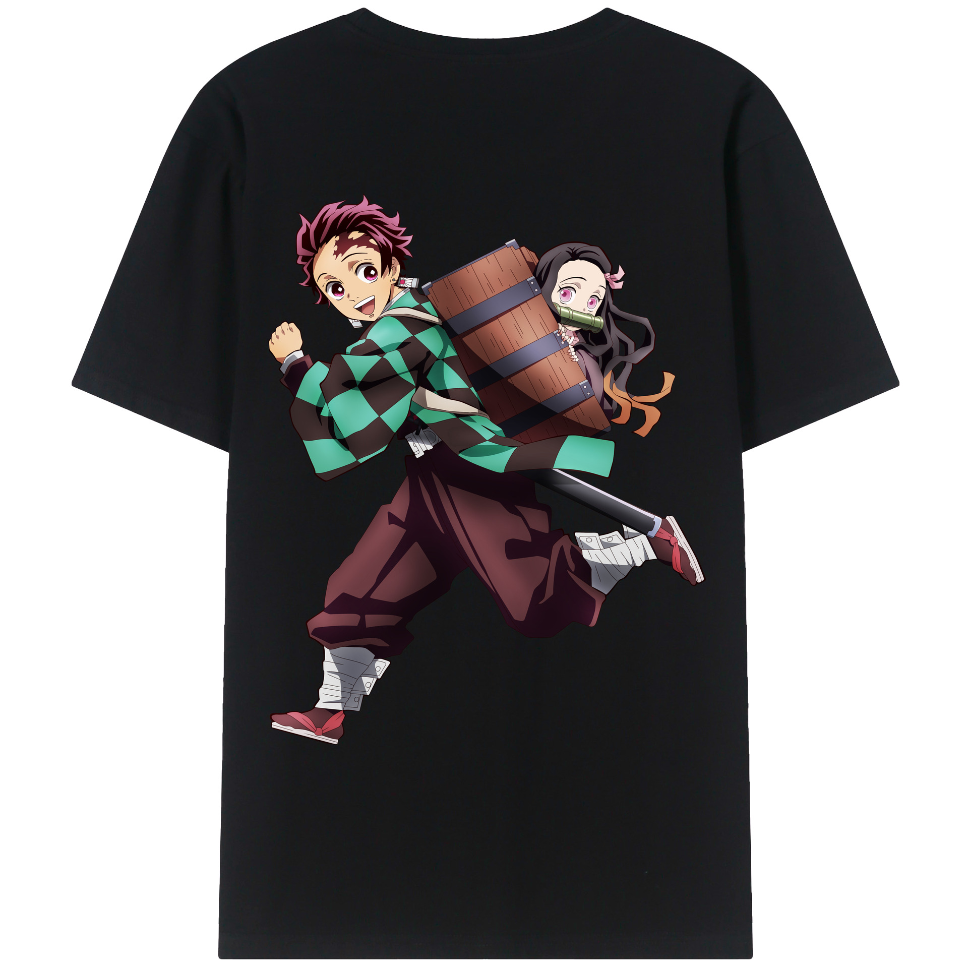（画像用） 鬼滅の刃 竈門 炭治郎／かまど たんじろう Kamado Tanjirou レディース半袖Tシャツ(バックプリント)