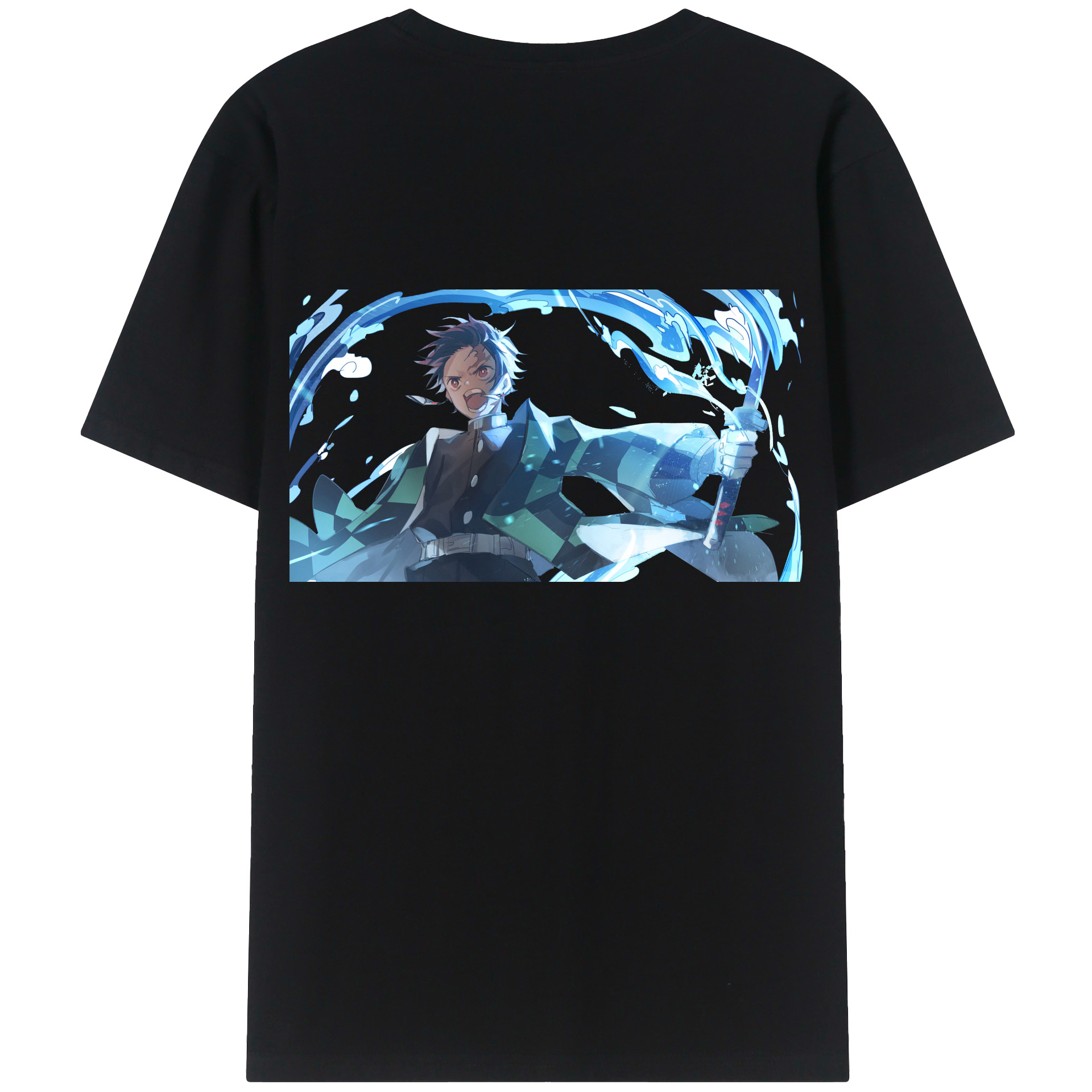 （画像用） 鬼滅の刃 竈門 炭治郎／かまど たんじろう Kamado Tanjirou レディース半袖Tシャツ(バックプリント)