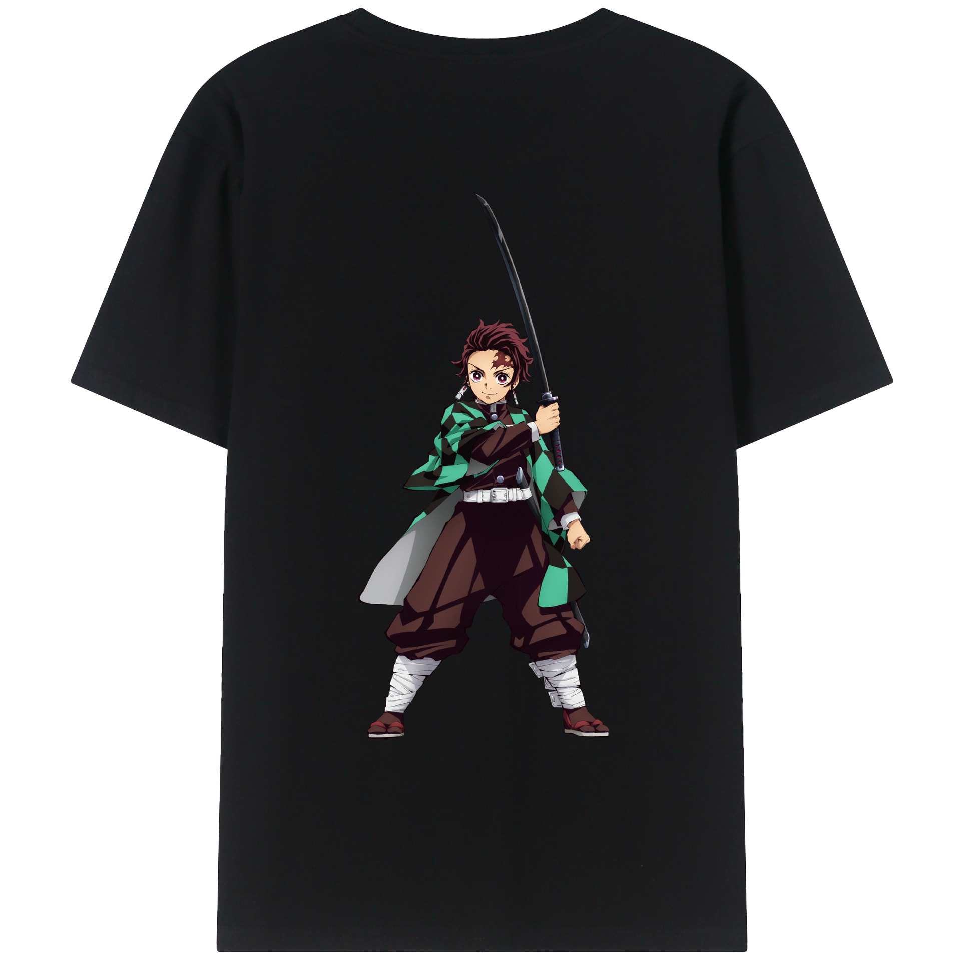 （画像用） 鬼滅の刃 竈門 炭治郎／かまど たんじろう Kamado Tanjirou レディース半袖Tシャツ(バックプリント)