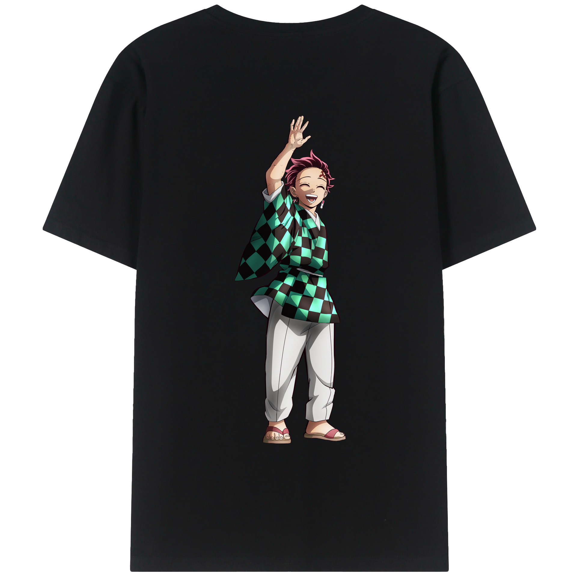 （画像用） 鬼滅の刃 竈門 炭治郎／かまど たんじろう Kamado Tanjirou レディース半袖Tシャツ(バックプリント)