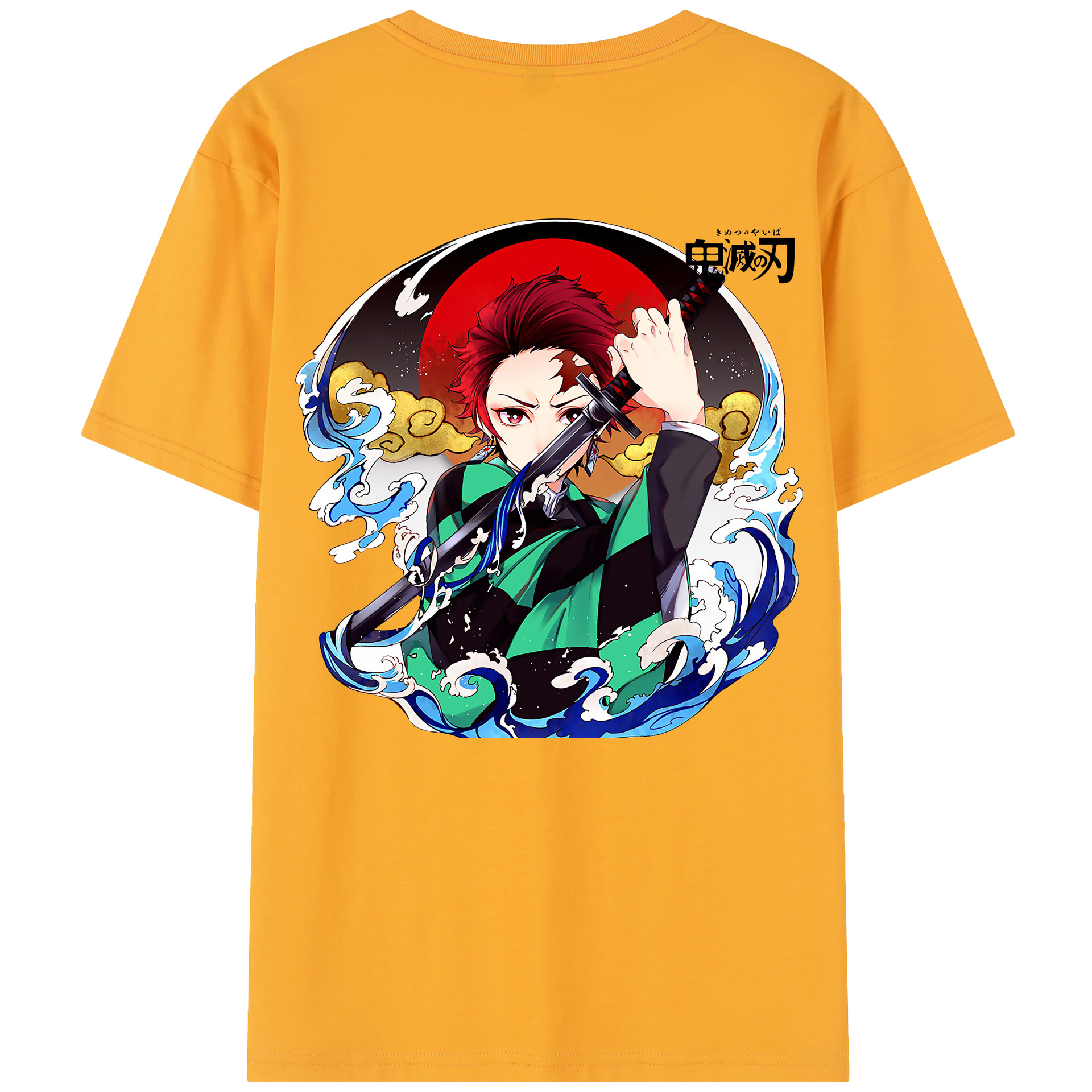 （画像用） 鬼滅の刃 竈門 炭治郎／かまど たんじろう Kamado Tanjirou レディース半袖Tシャツ(バックプリント)