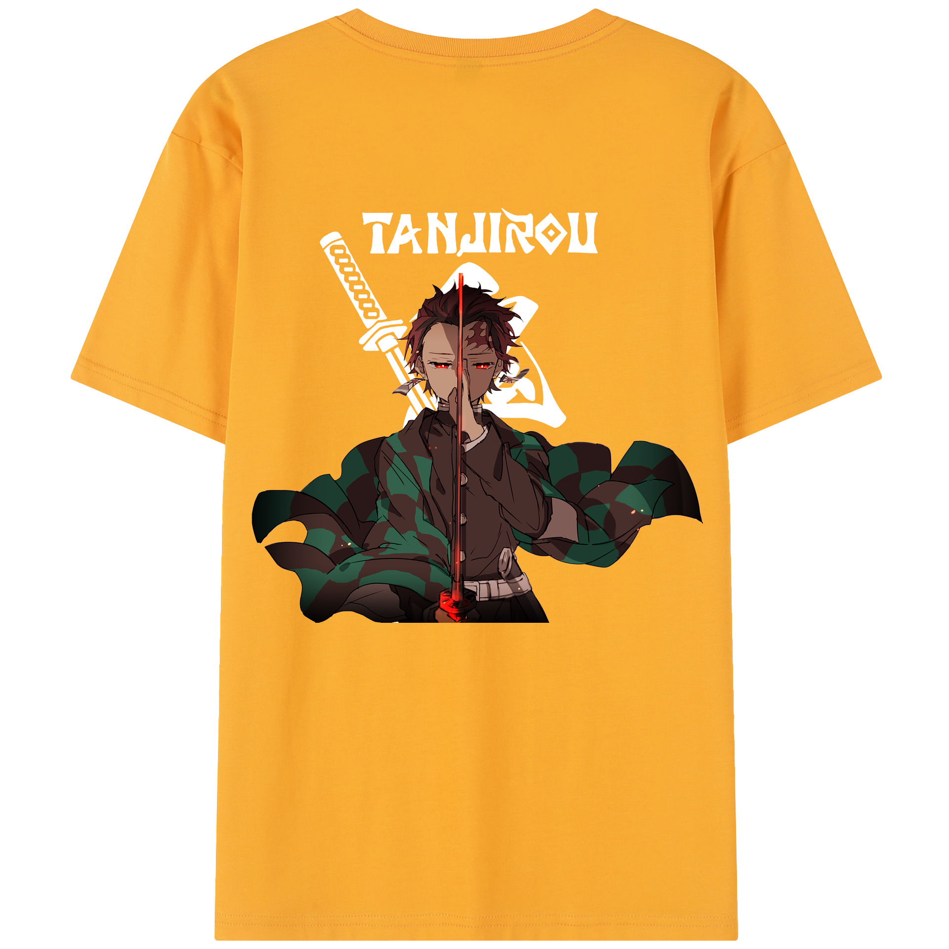 （画像用） 鬼滅の刃 竈門 炭治郎／かまど たんじろう Kamado Tanjirou レディース半袖Tシャツ(バックプリント)