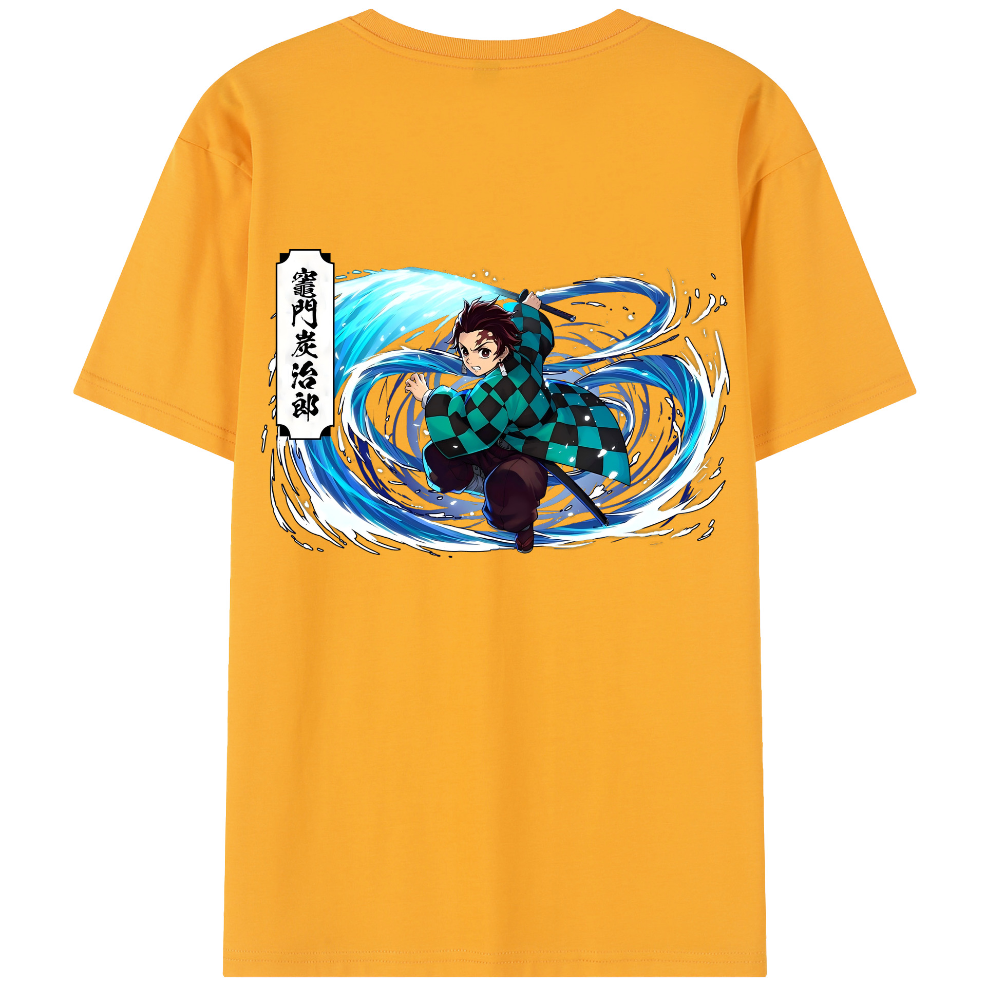 （画像用） 鬼滅の刃 竈門 炭治郎／かまど たんじろう Kamado Tanjirou レディース半袖Tシャツ(バックプリント)