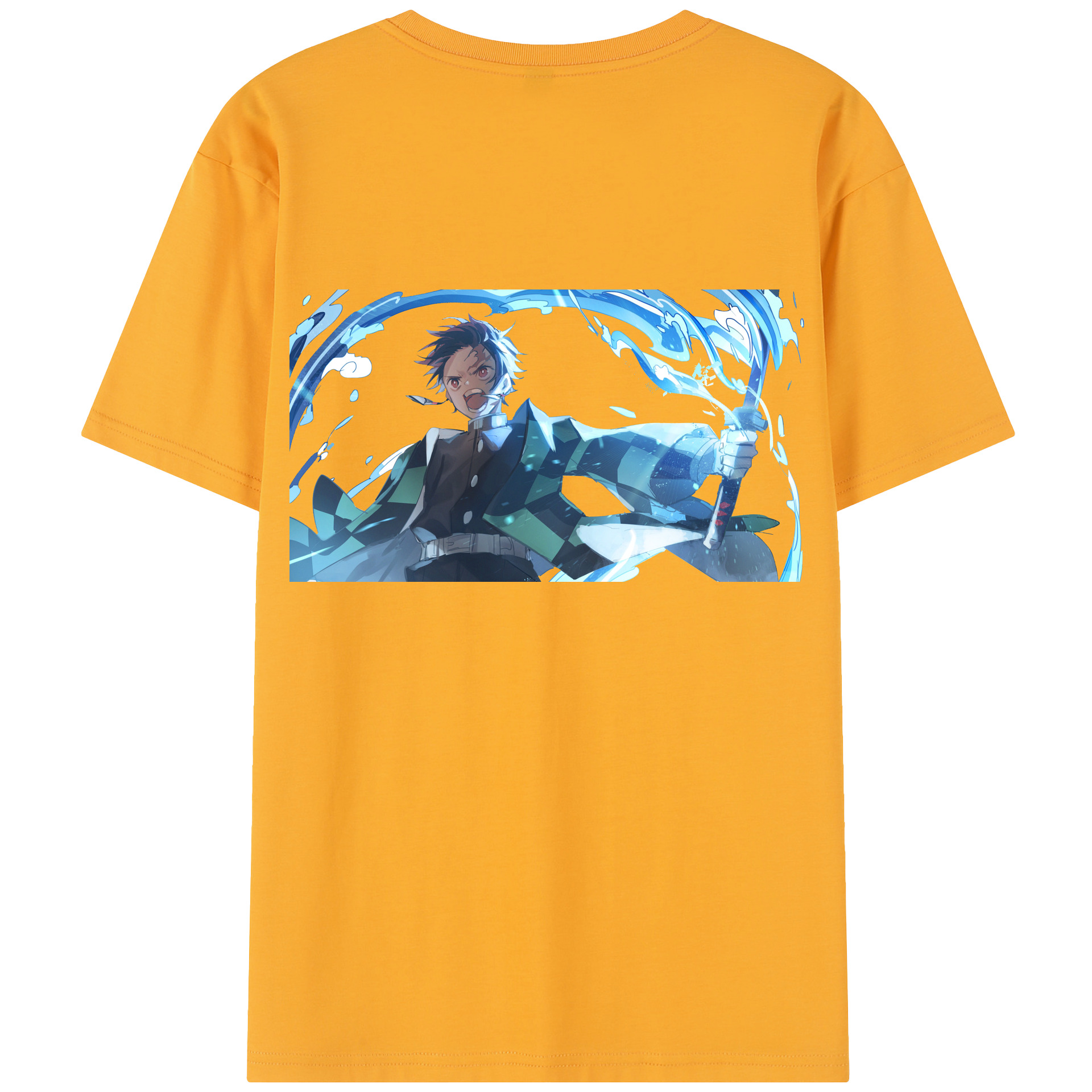 （画像用） 鬼滅の刃 竈門 炭治郎／かまど たんじろう Kamado Tanjirou レディース半袖Tシャツ(バックプリント)