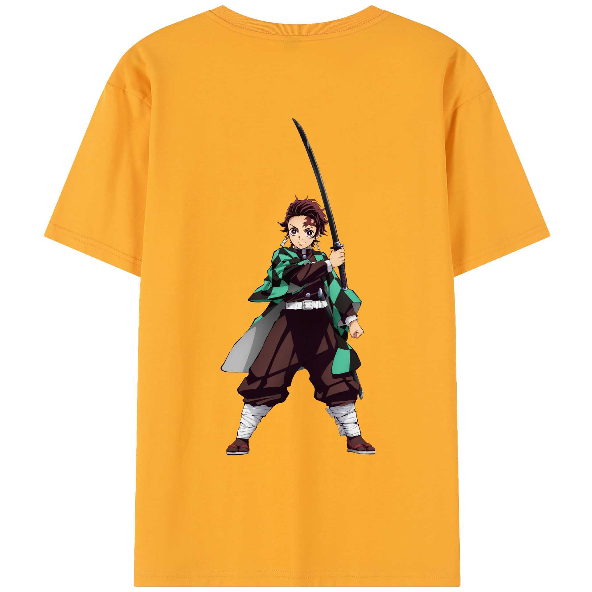 （画像用） 鬼滅の刃 竈門 炭治郎／かまど たんじろう Kamado Tanjirou レディース半袖Tシャツ(バックプリント)