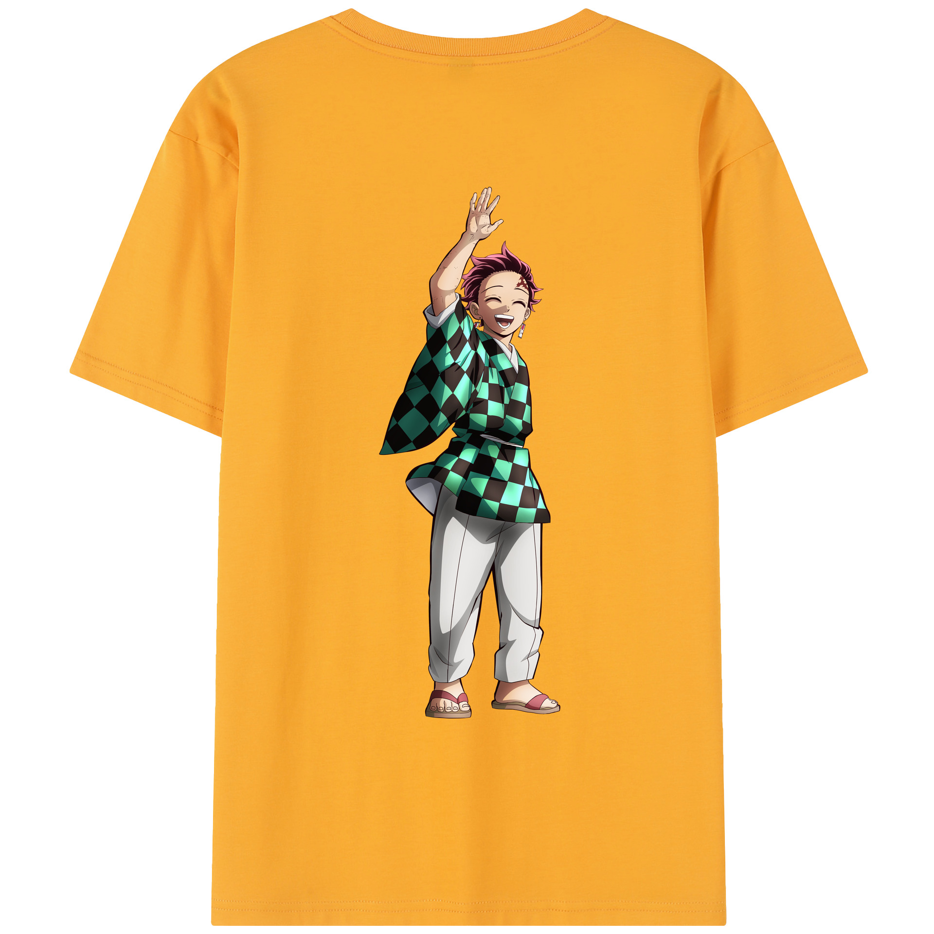（画像用） 鬼滅の刃 竈門 炭治郎／かまど たんじろう Kamado Tanjirou レディース半袖Tシャツ(バックプリント)