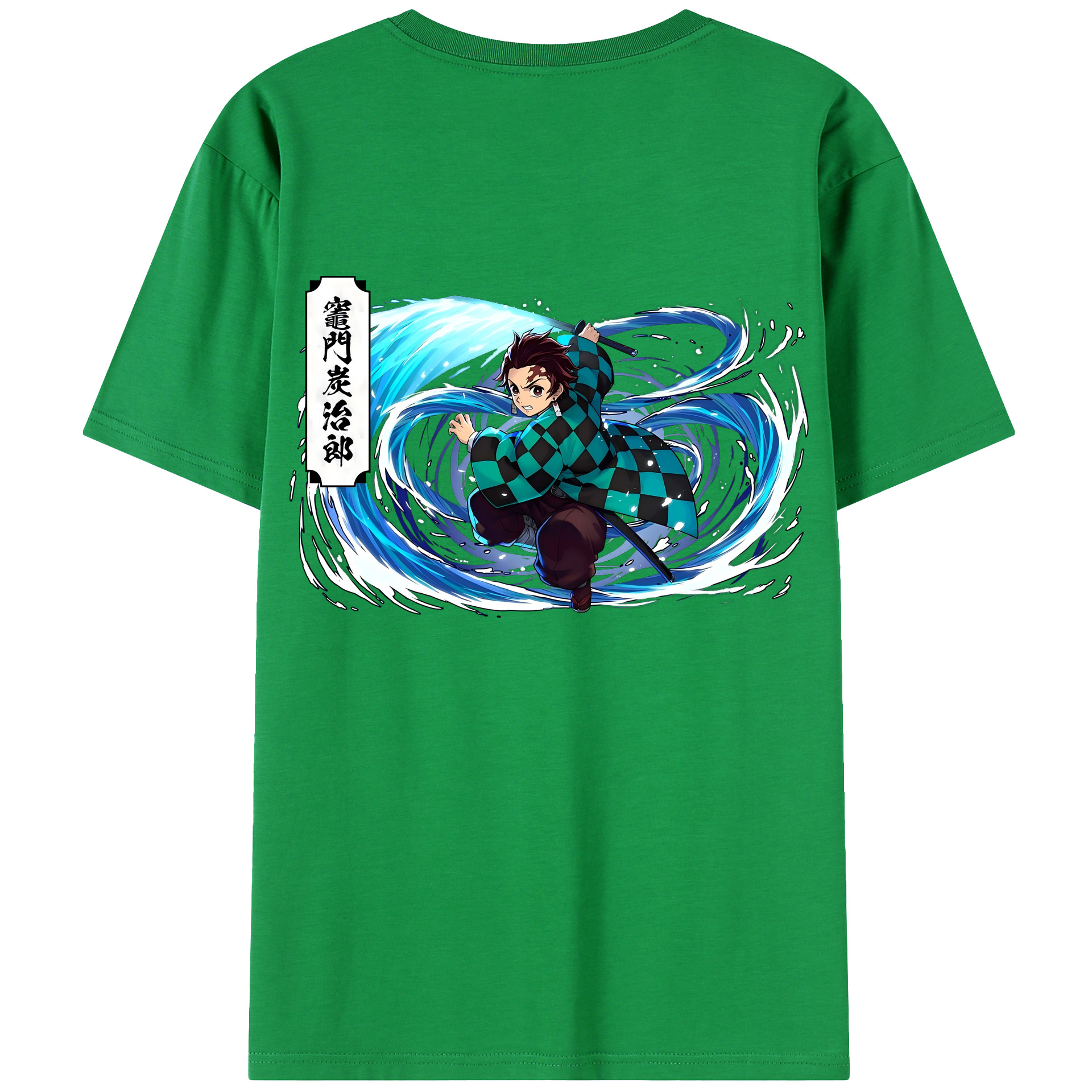 （画像用） 鬼滅の刃 竈門 炭治郎／かまど たんじろう Kamado Tanjirou レディース半袖Tシャツ(バックプリント)